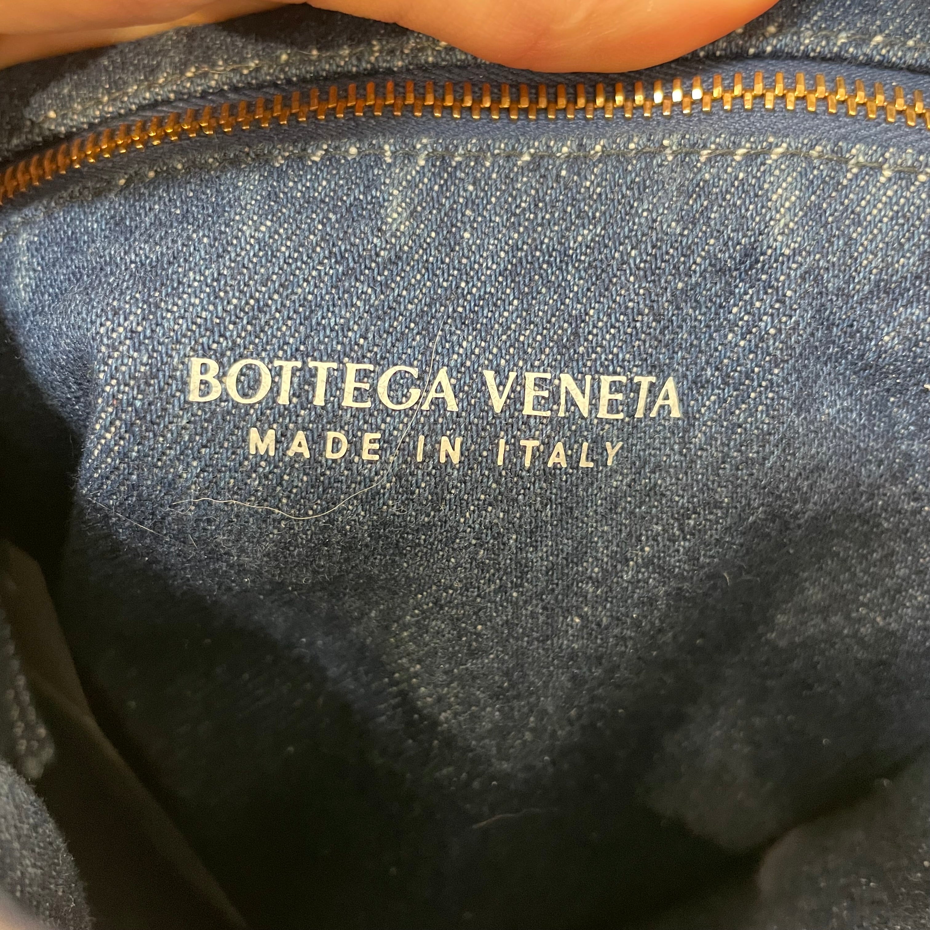 BOTTEGA VENETA/Tote Bag/Leather/NVY/DENIM Hop Large view 5