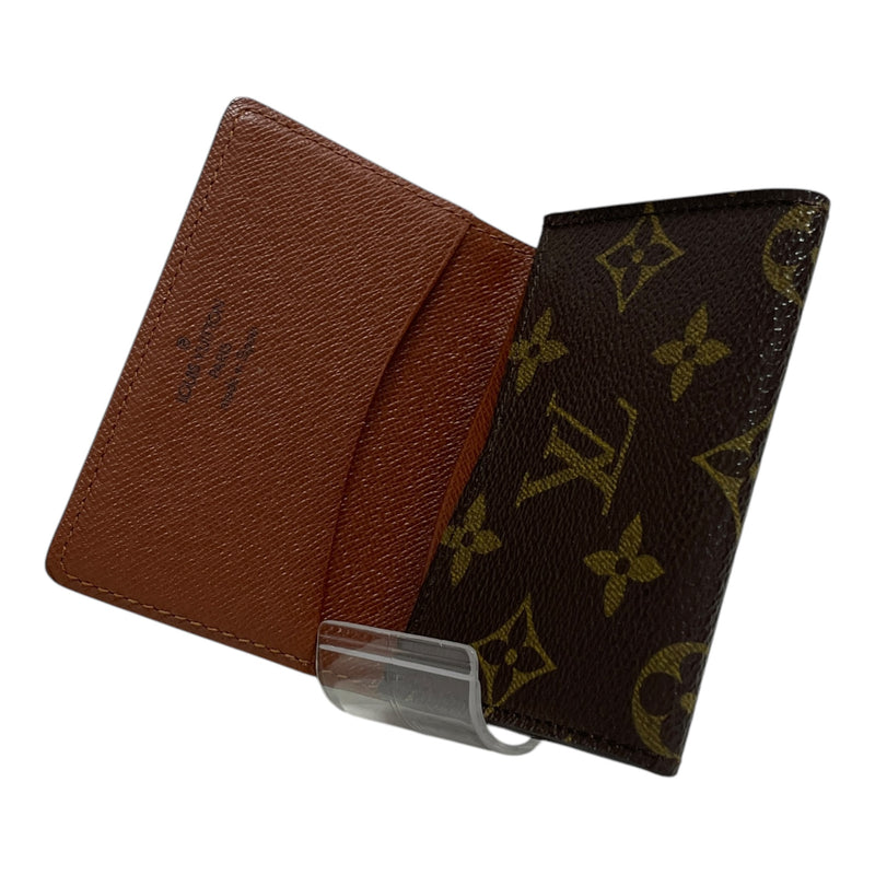 LOUIS VUITTON/Bifold Wallet/S/Monogram/Leather/BRW/FOLD NO BUTTON W/ 2 CARD POCKE