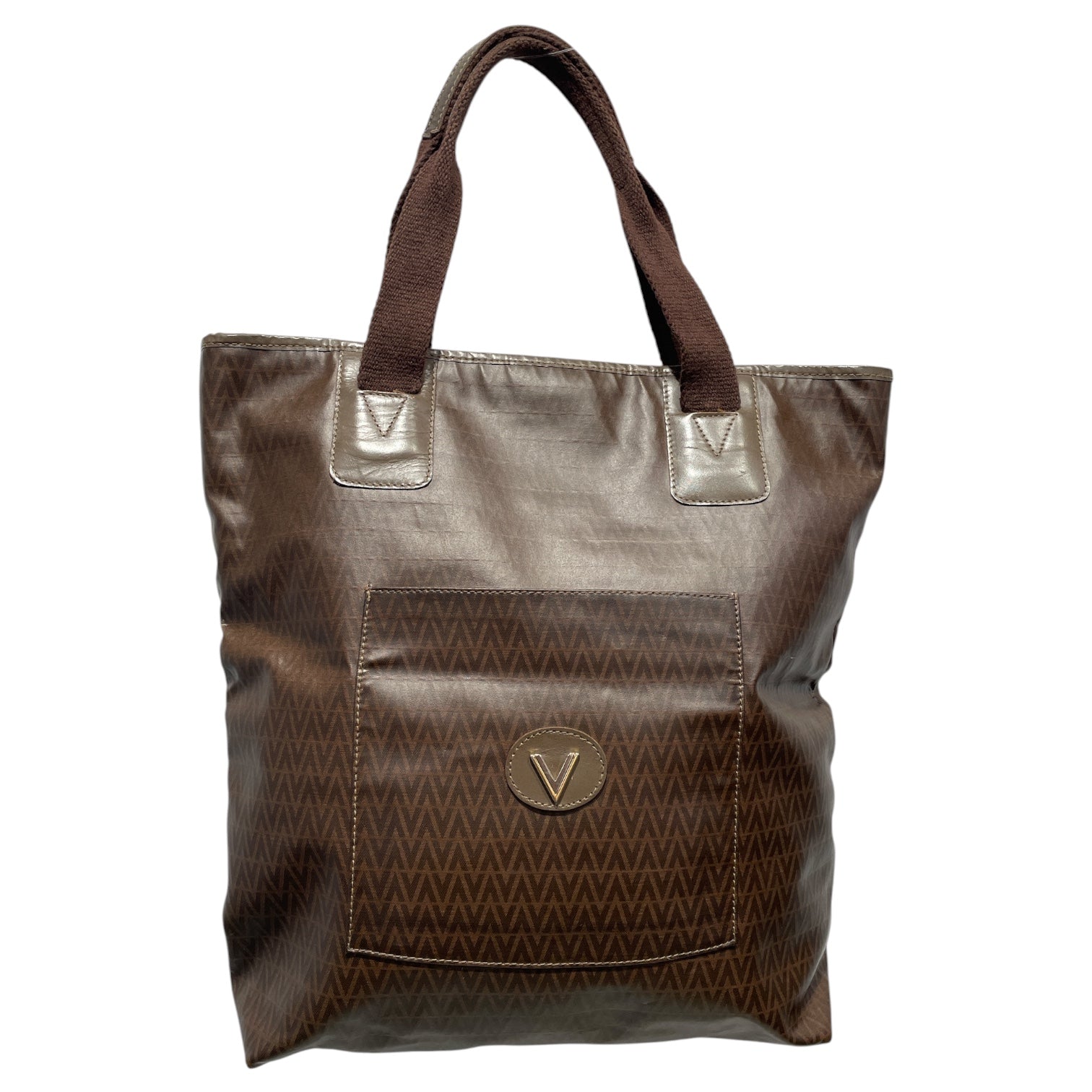 VALENTINO GARAVANI/Tote Bag/Monogram/Leather/BRW/V Monogram view 1