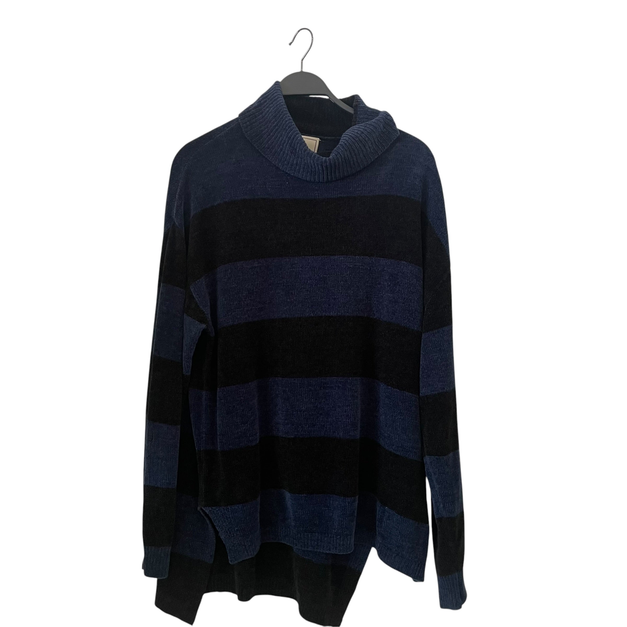 MIHARA YASUHIRO/Sweater/48/Stripe/Wool/NVY/Striped Turtleneck view 1