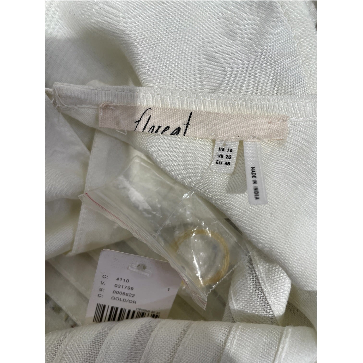 Anthropologie/Camisole/XL/Cotton/WHT/Floreat Mirin Tank Top view 3