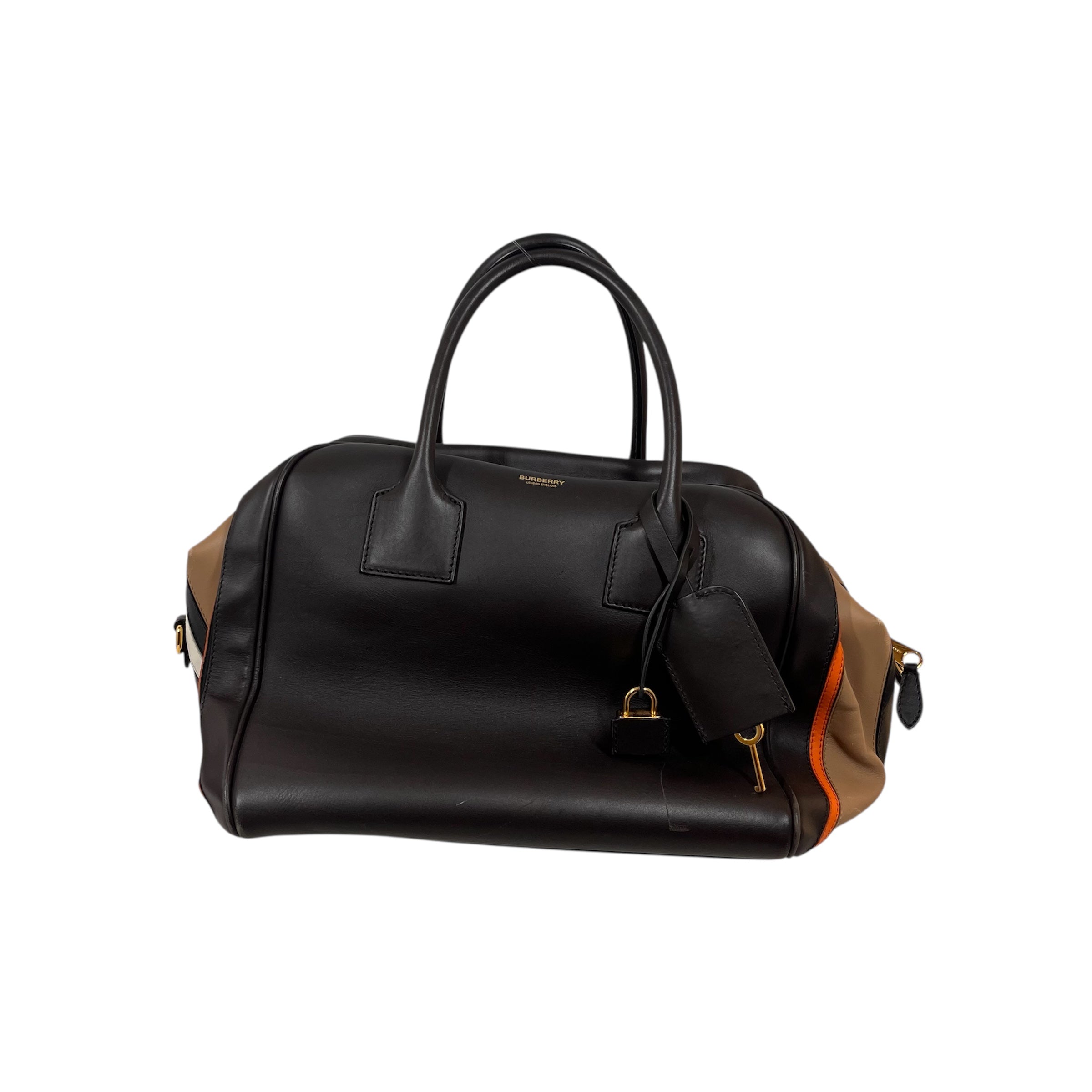 BURBERRY LONDON/Bag/Leather/BRW/cube bag view 1