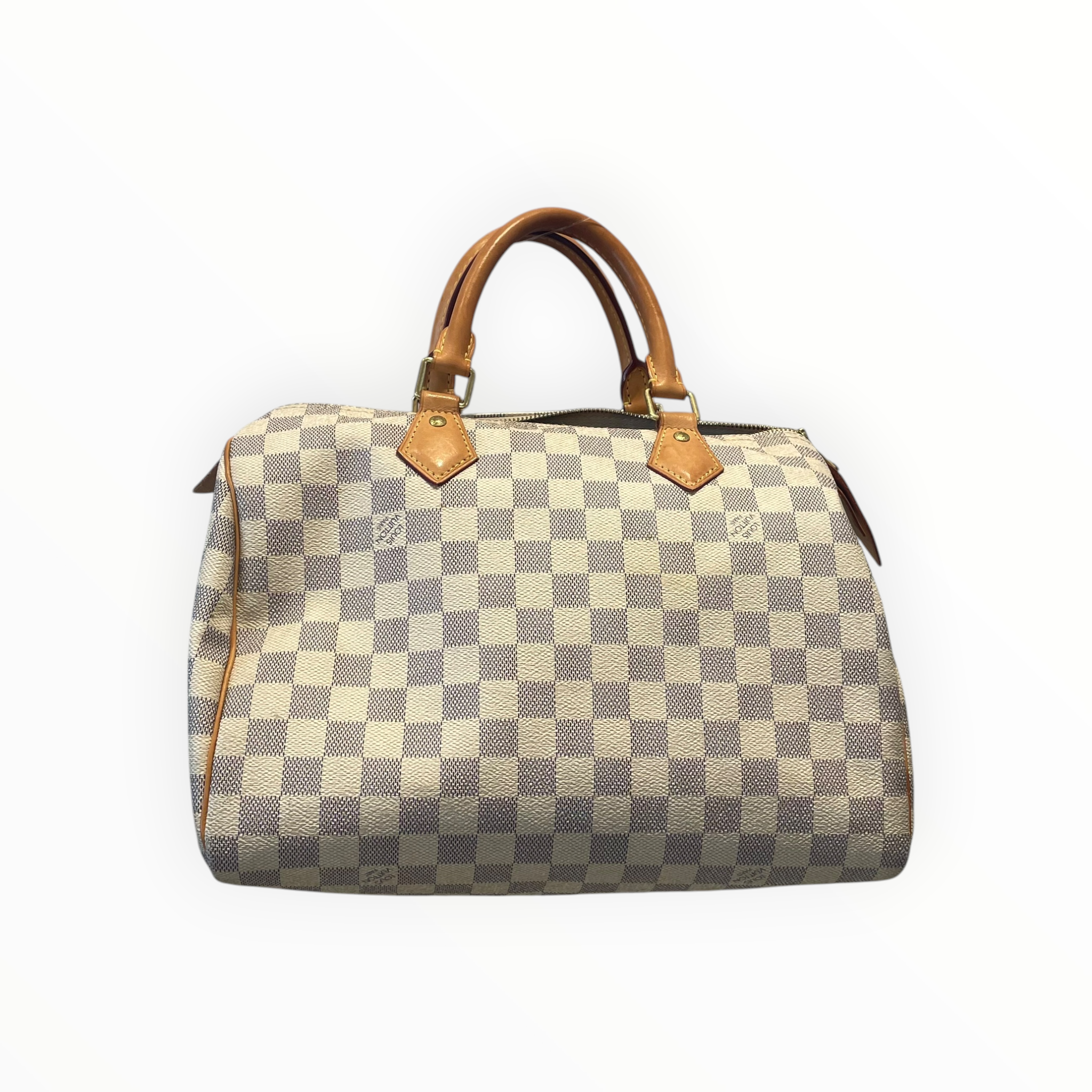 LOUIS VUITTON/Hand Bag/Leather/CRM/LV Speedy 35 Damier Azur view 2