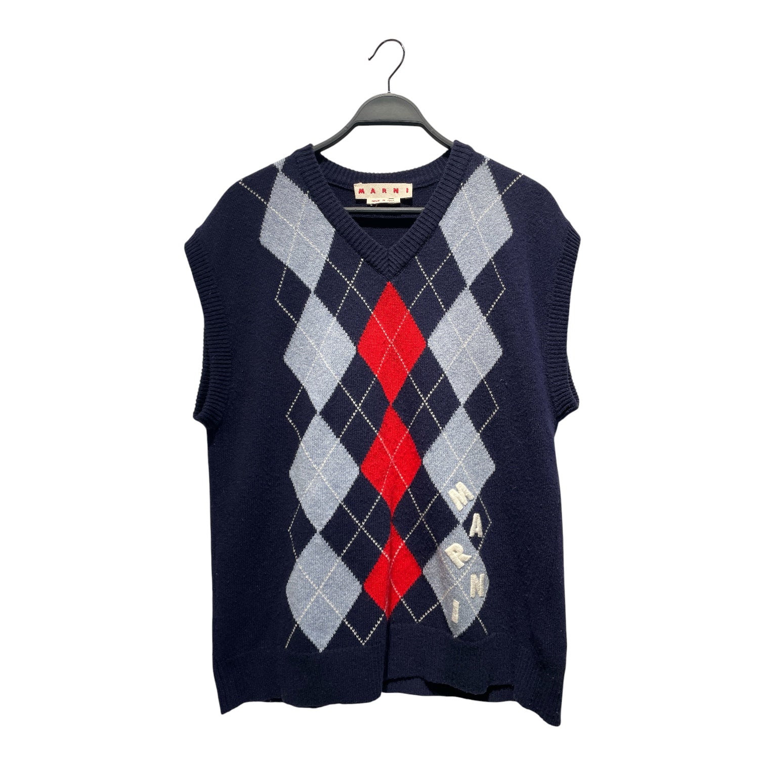 MARNI/Vest/52/Plaid/Wool/NVY/ view 1