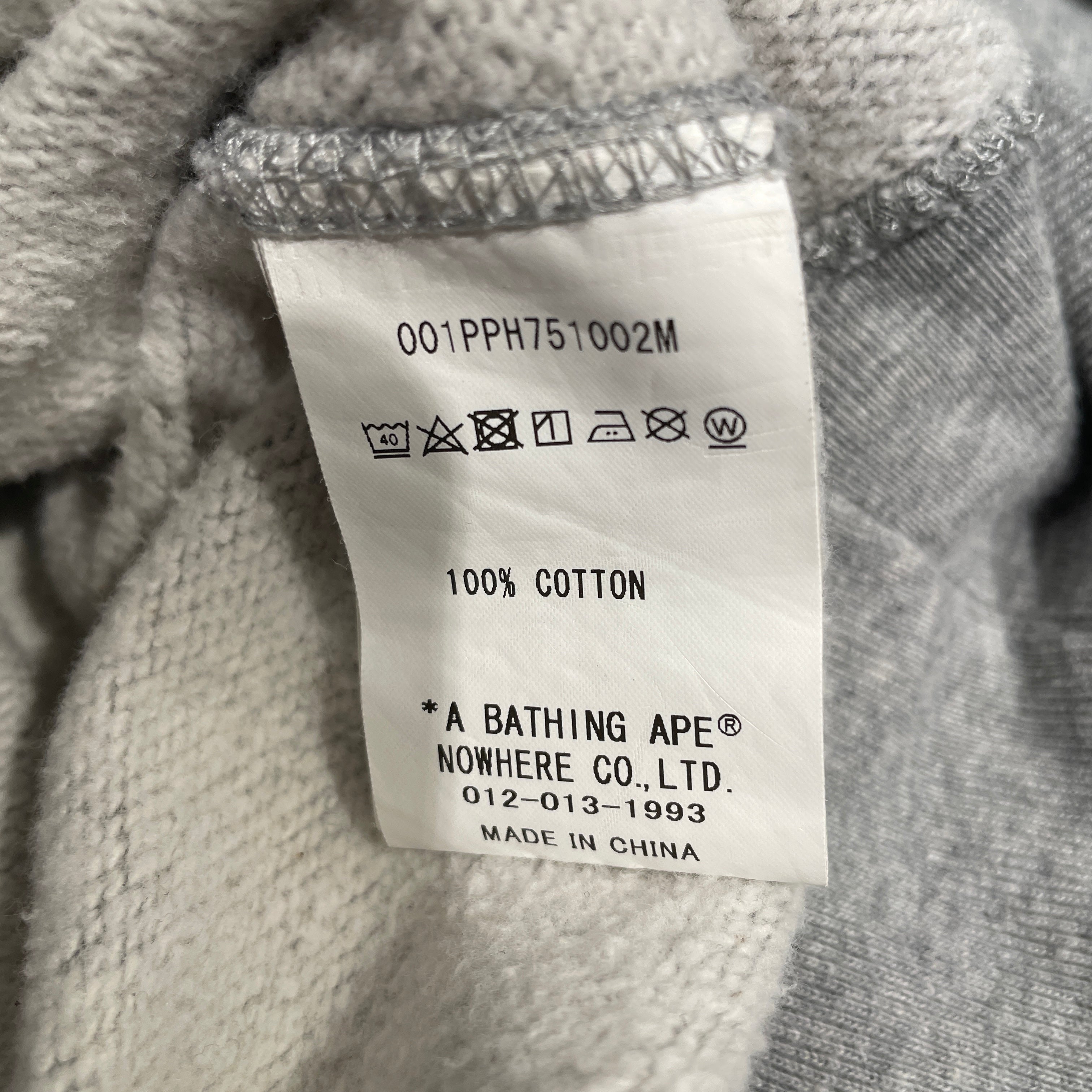 A BATHING APE/Hoodie/XL/Cotton/GRY/Grey College Hoodie Blue Logo view 4