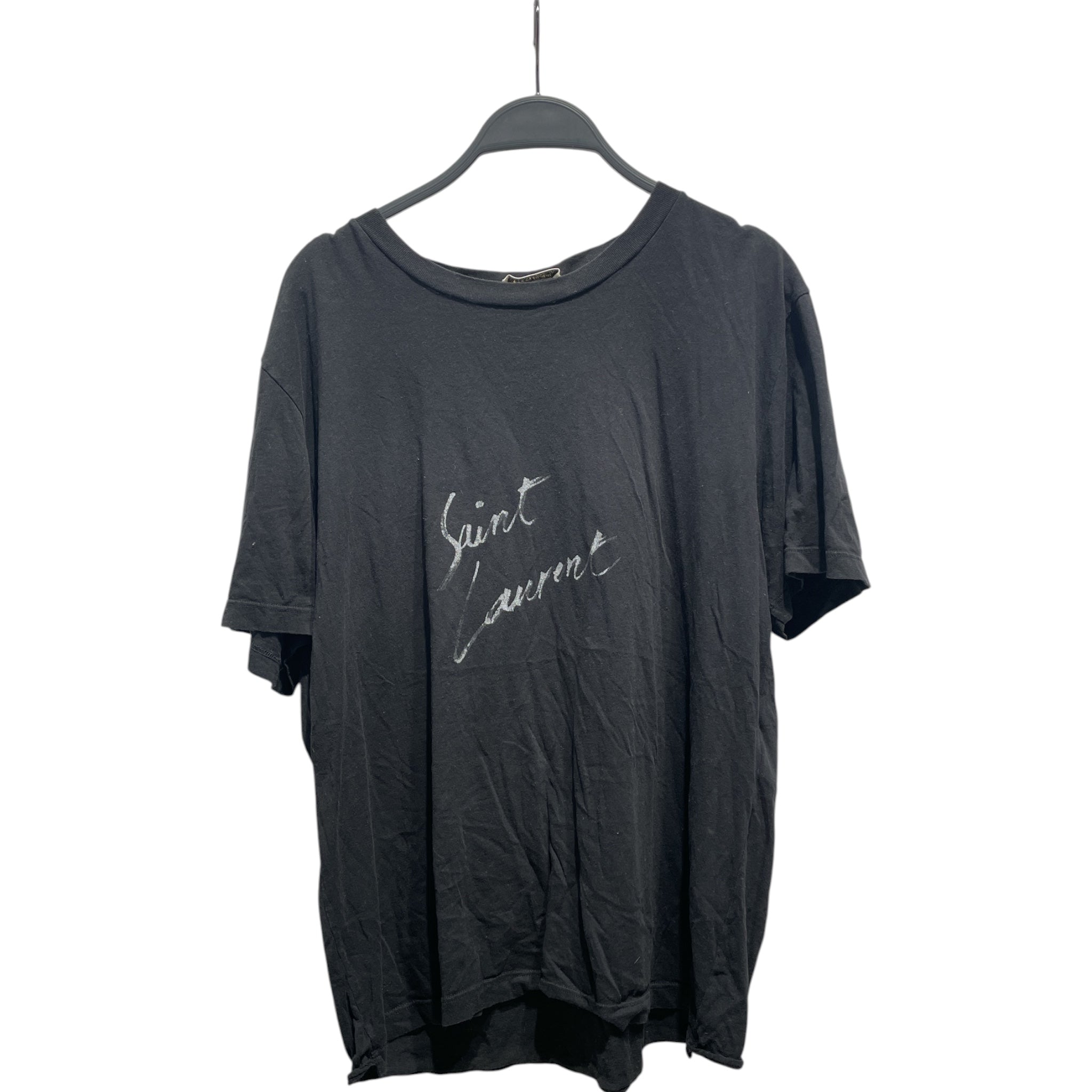 SAINT LAURENT/T-Shirt/M/Cotton/BLK/LOGO SHIRT view 1