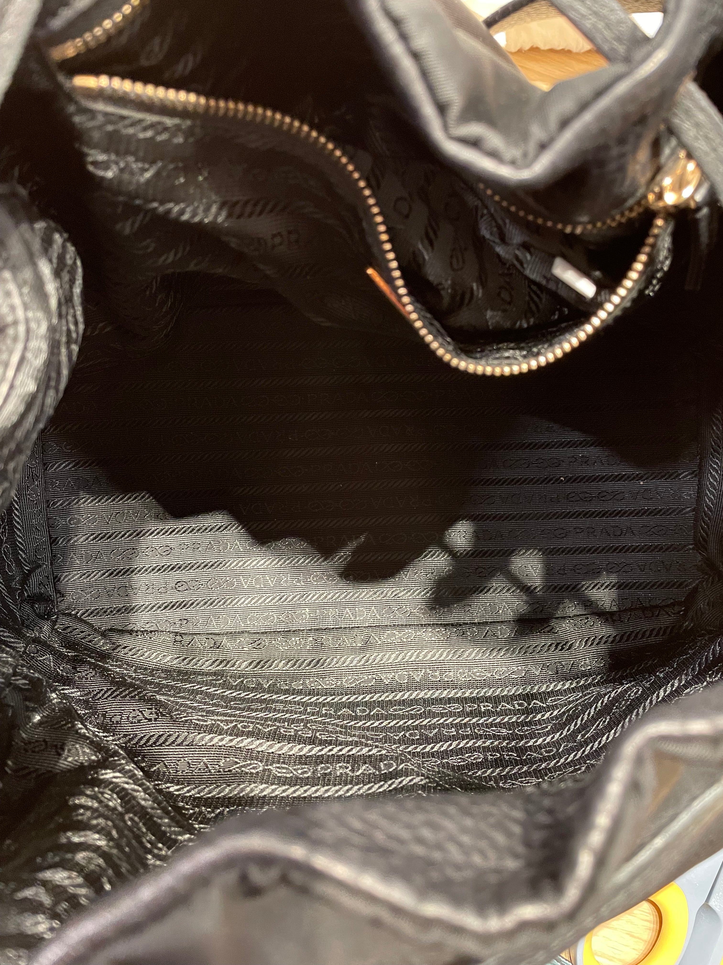 PRADA/Hand Bag/Nylon/BLK/DRAWSTRING HANDBAG view 5