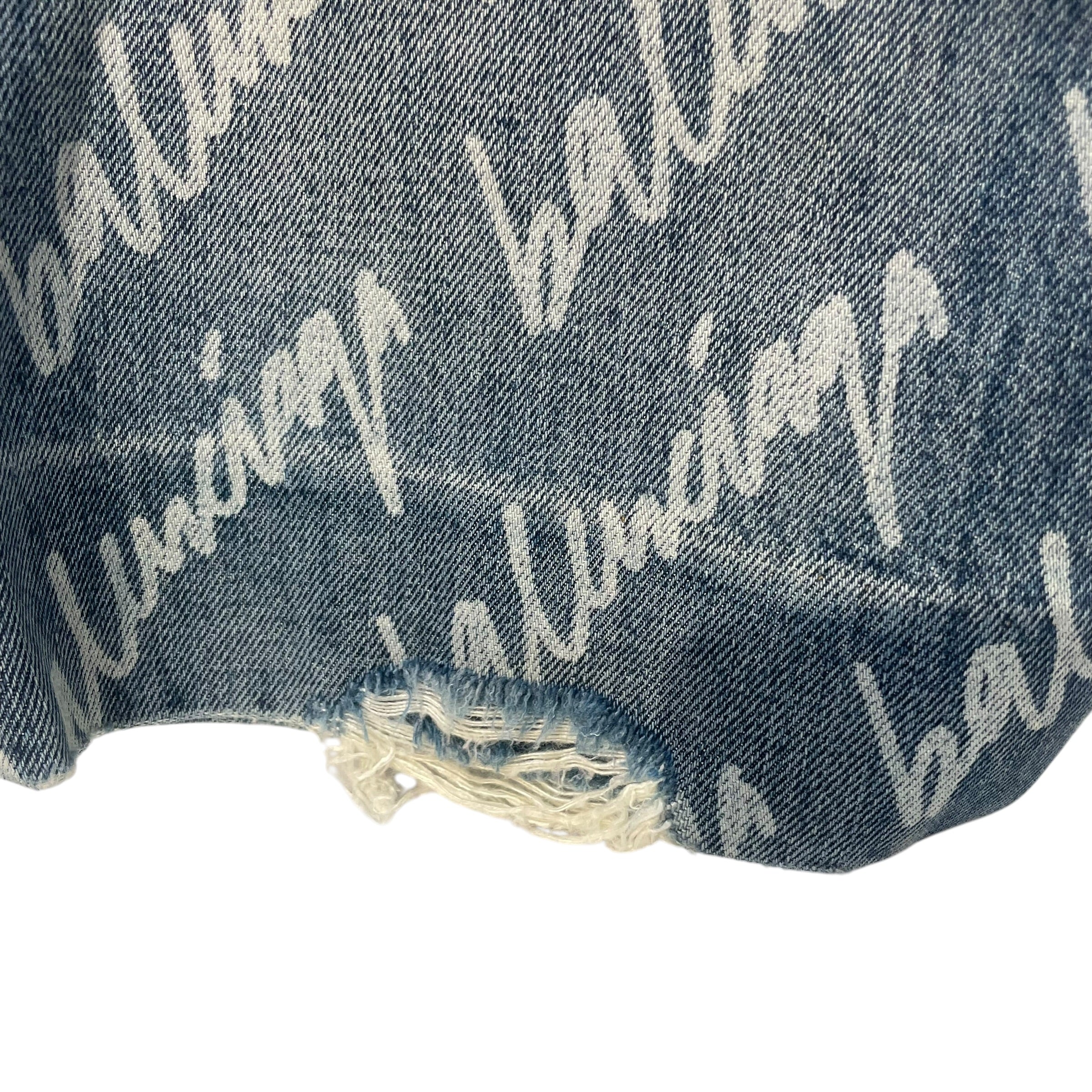 BALENCIAGA/Pants/27/Cotton/BLU/Graphic/All Over Logo view 5