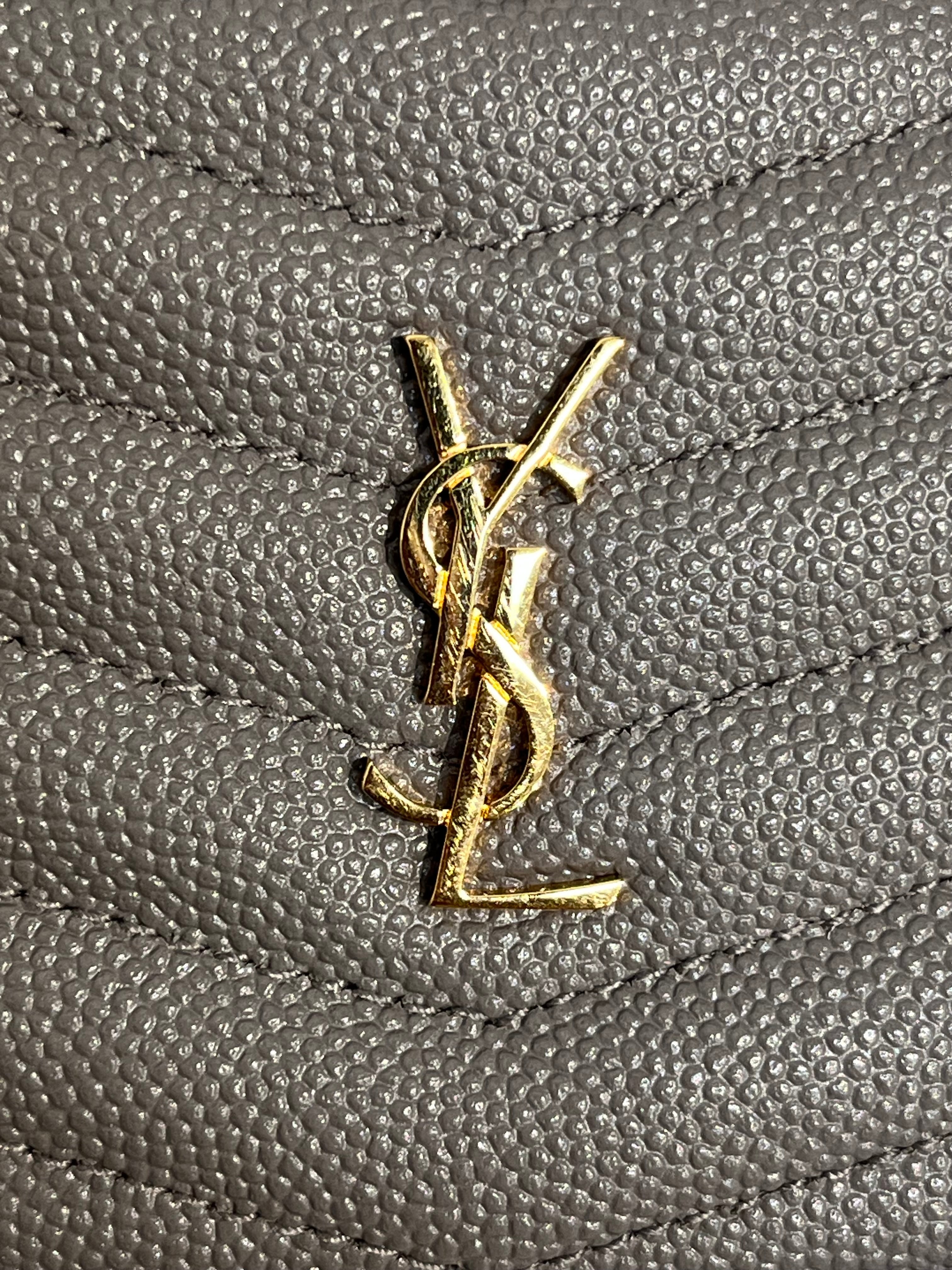 YVES SAINT LAURENT/Cross Body Bag/Leather/GRY/MINI LOU CAMERA BAG view 5