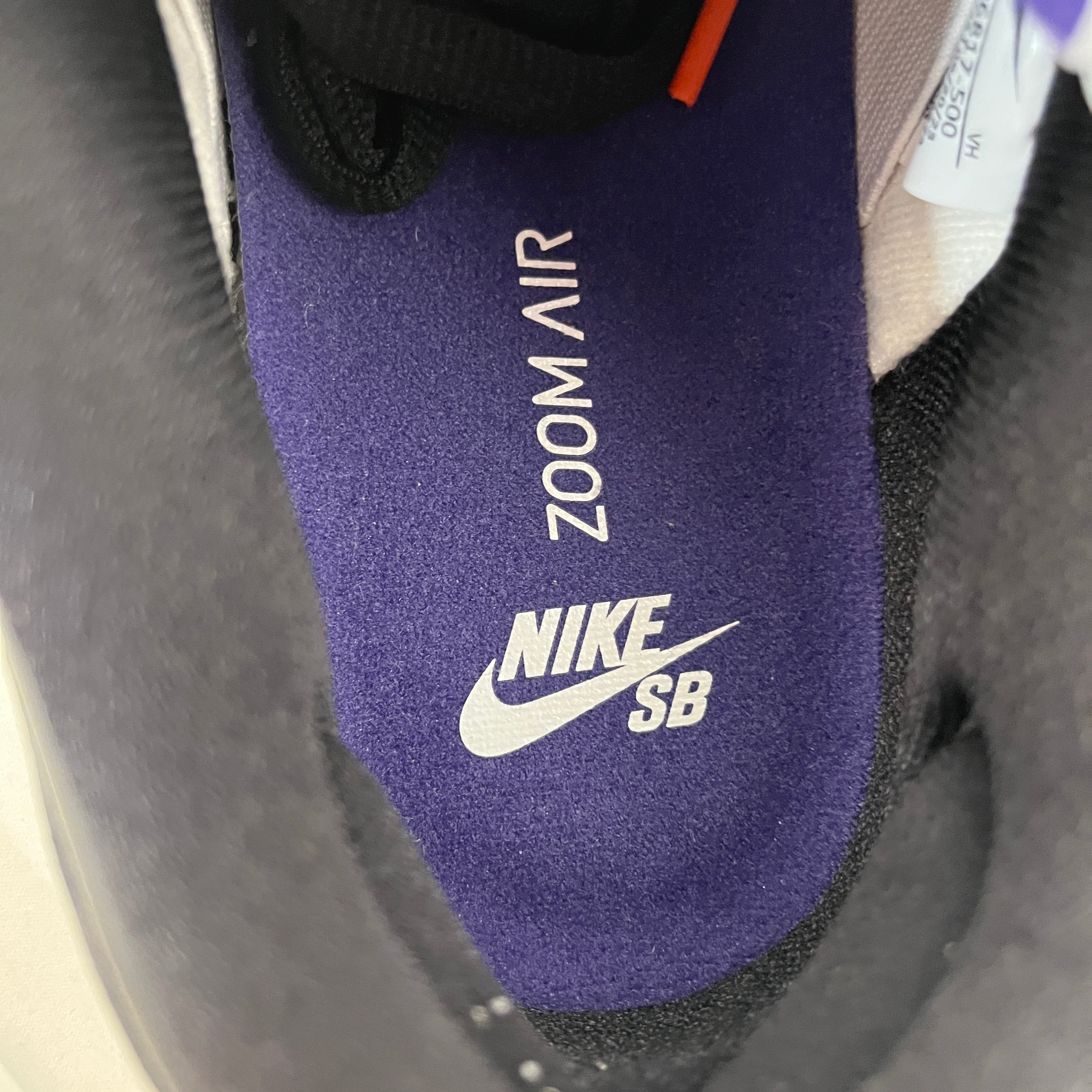 NIKE SB/Low-Sneakers/US 8.5/Leather/PPL/court purple view 3