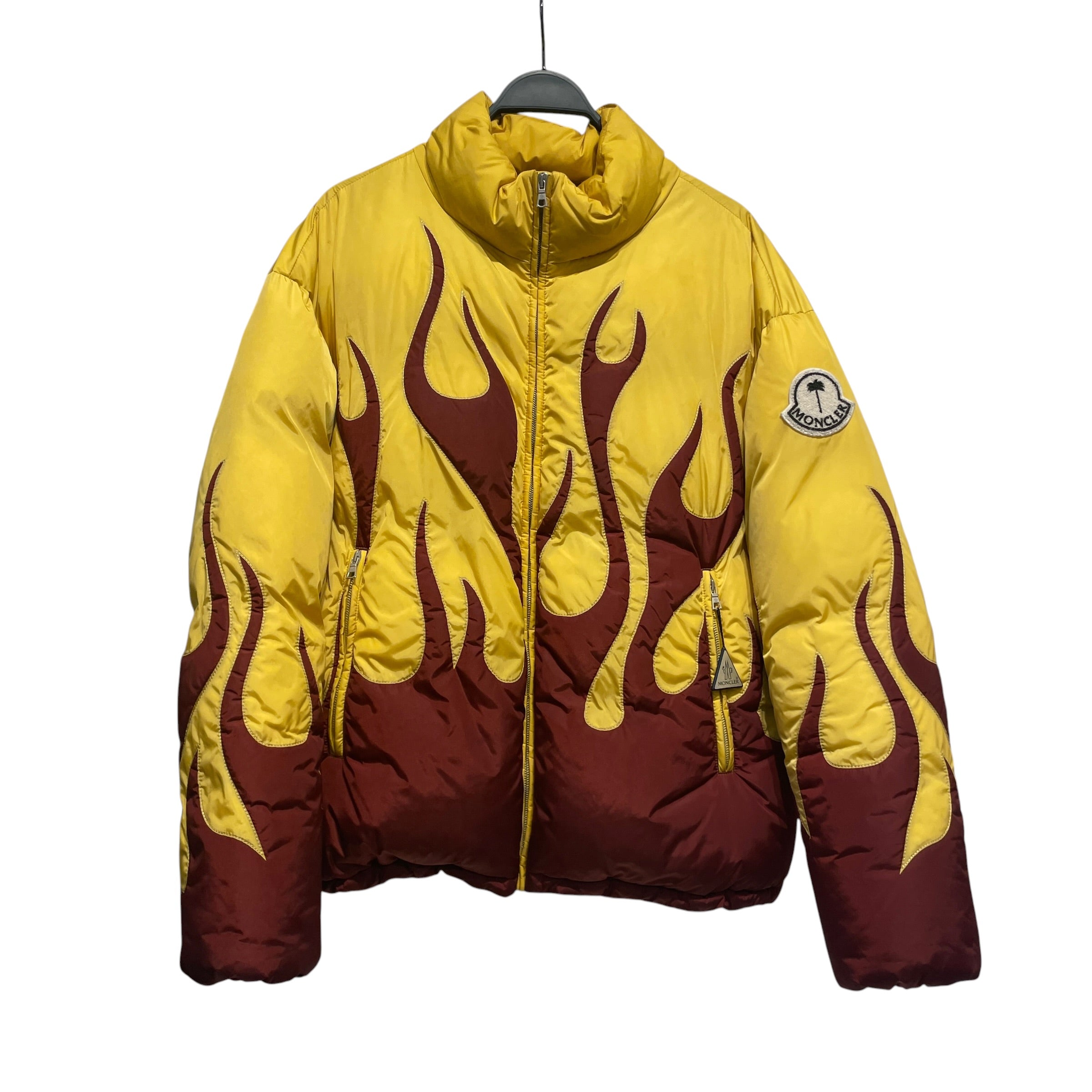 MONCLER/Palm Angels/Coat/5/Nylon/YEL/FLAMES view 1