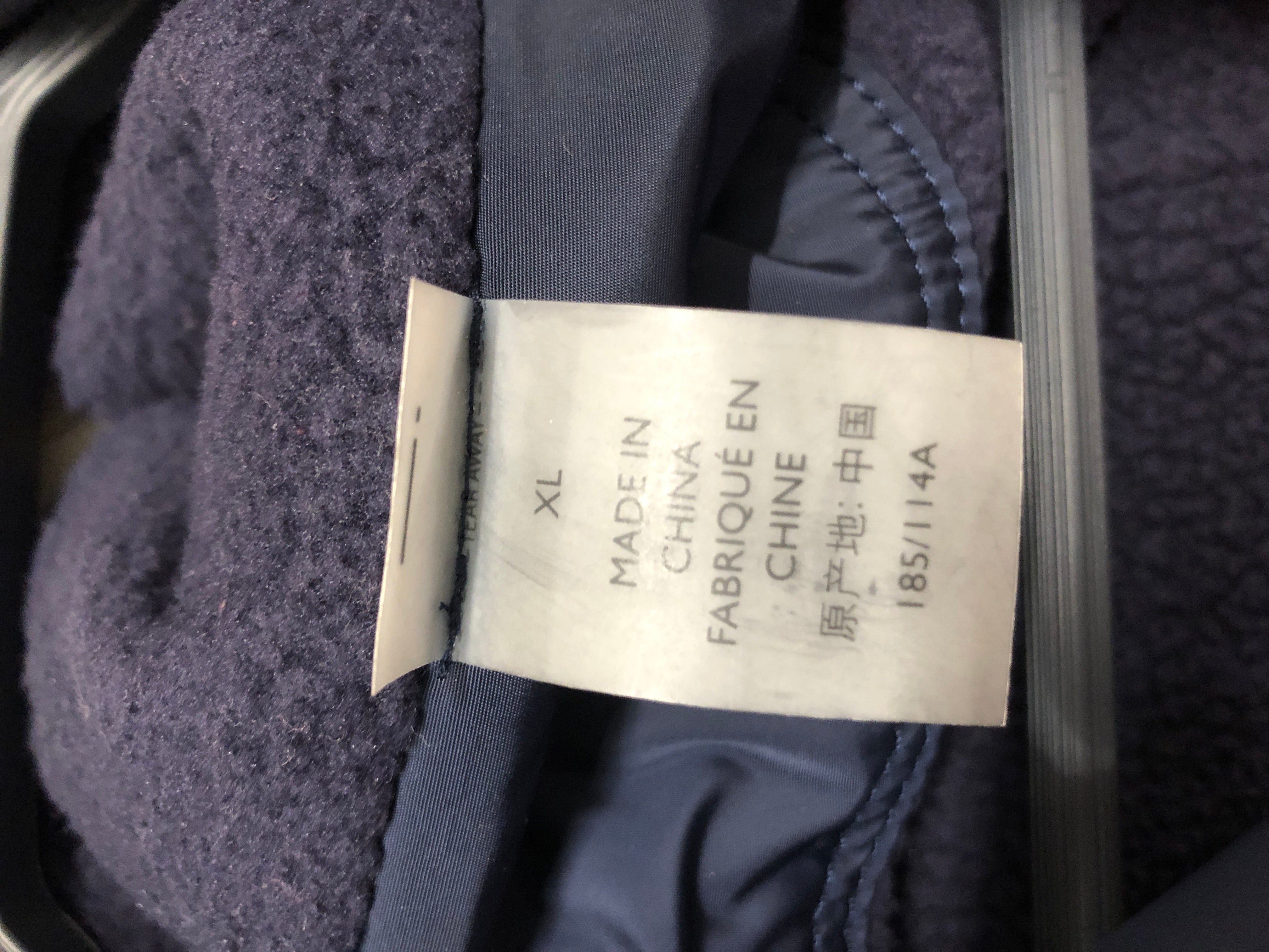 COACH/Fleece Jkt/XL/NVY/red navy reversable fleece view 3