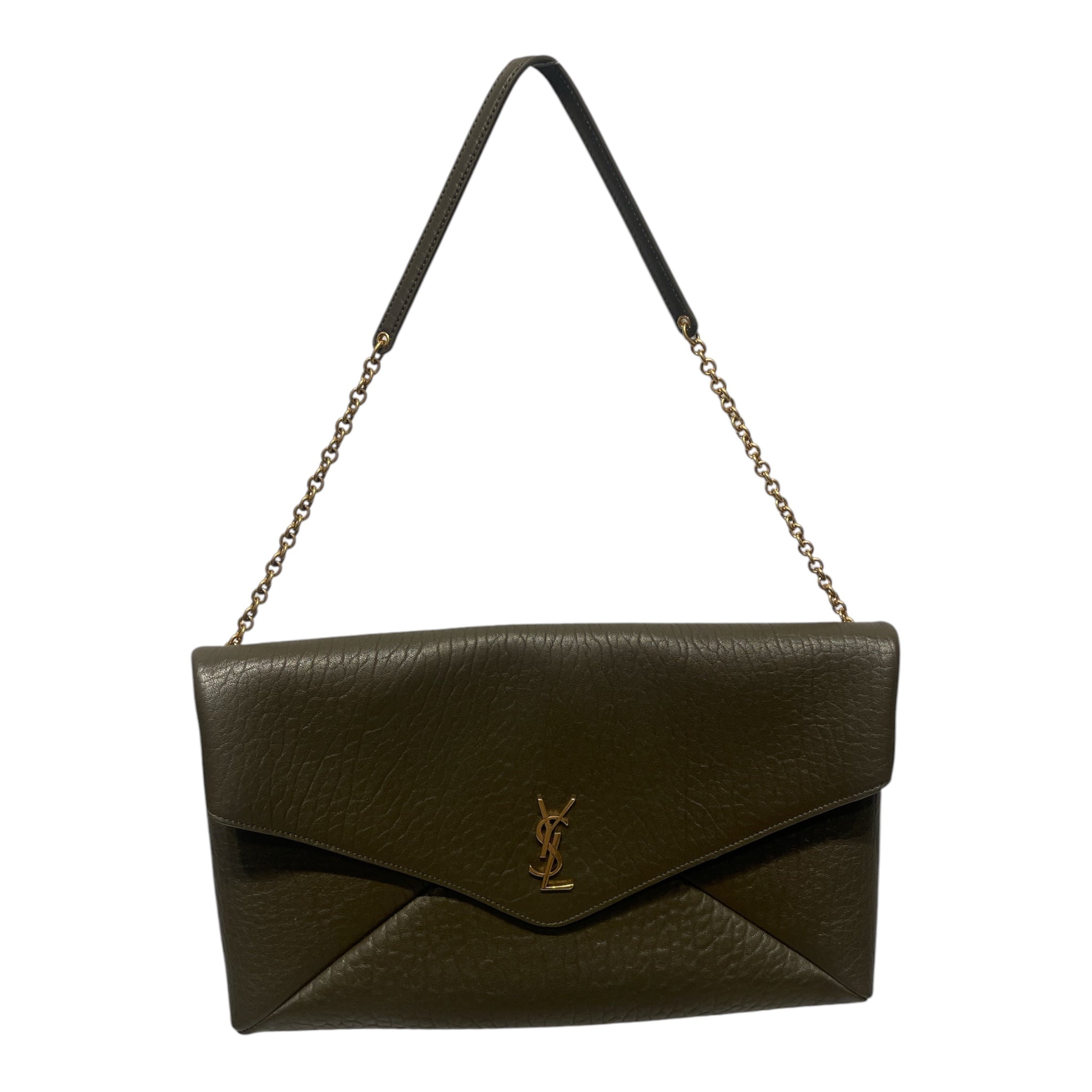 SAINT LAURENT/Bag/Leather/BRW/CASSANDRE PUCH ON CHAIN view 1