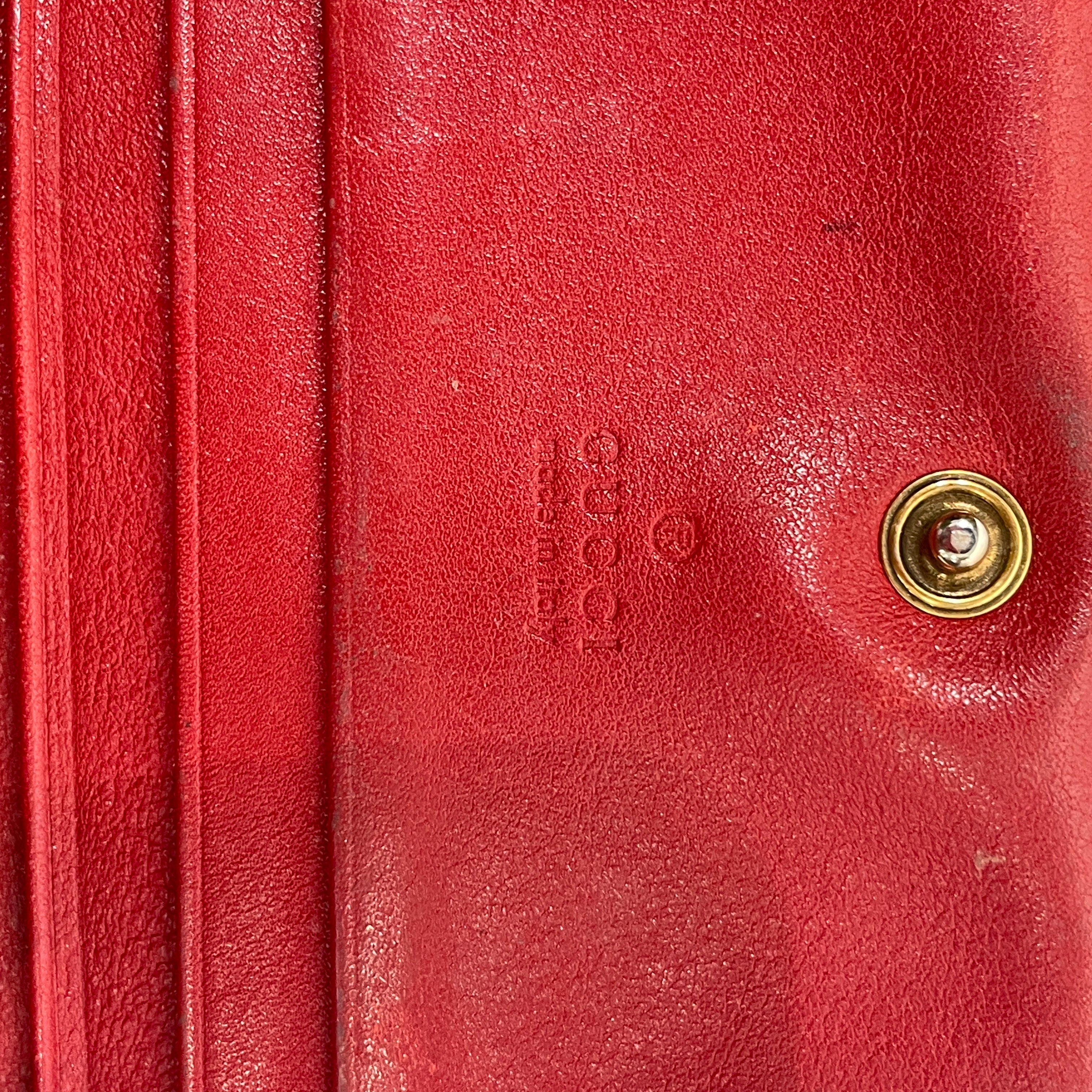 GUCCI/Trifold Wallet/Leather/RED/L's/GG MARMONT view 3