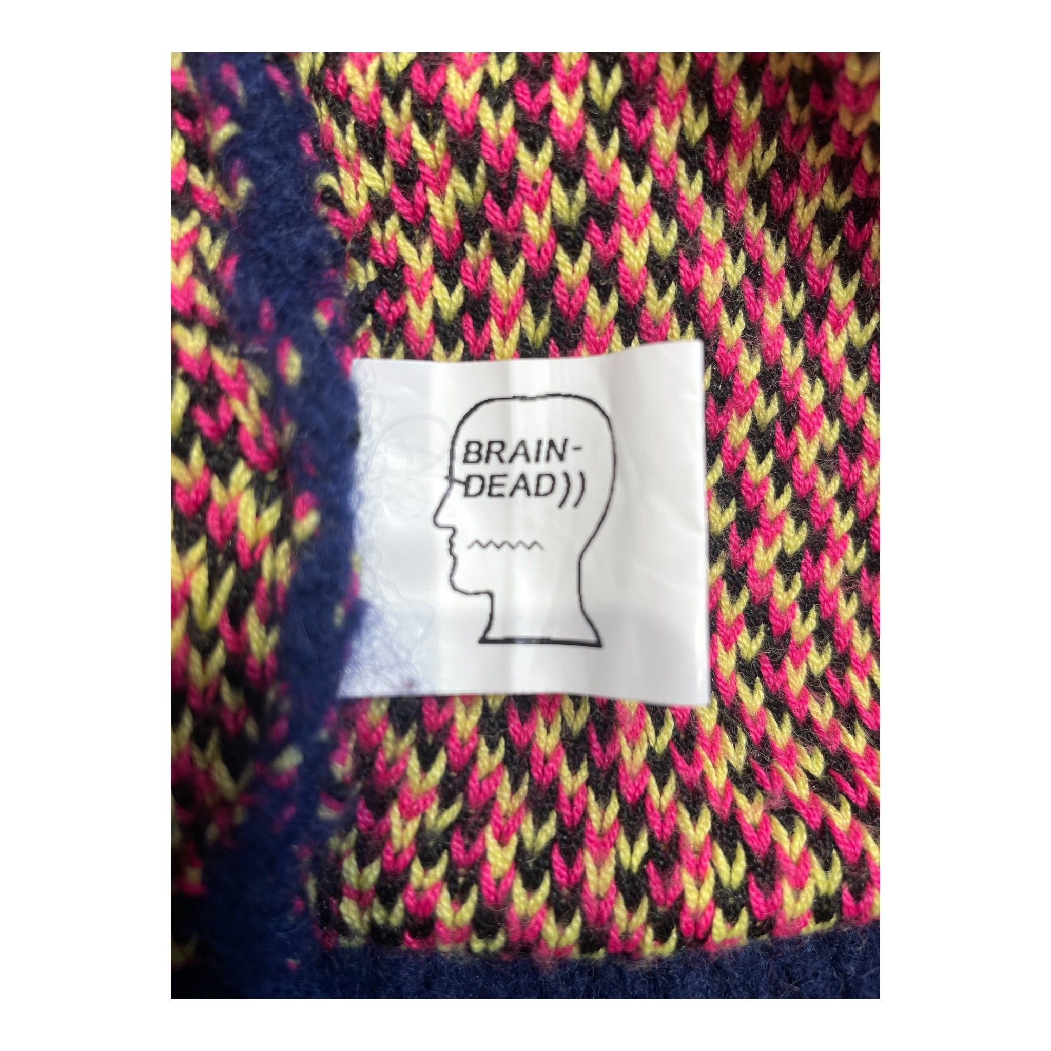Brain Dead/Heavy Sweater/M/Graphic/Wool/BLU/pink guy graphic view 4