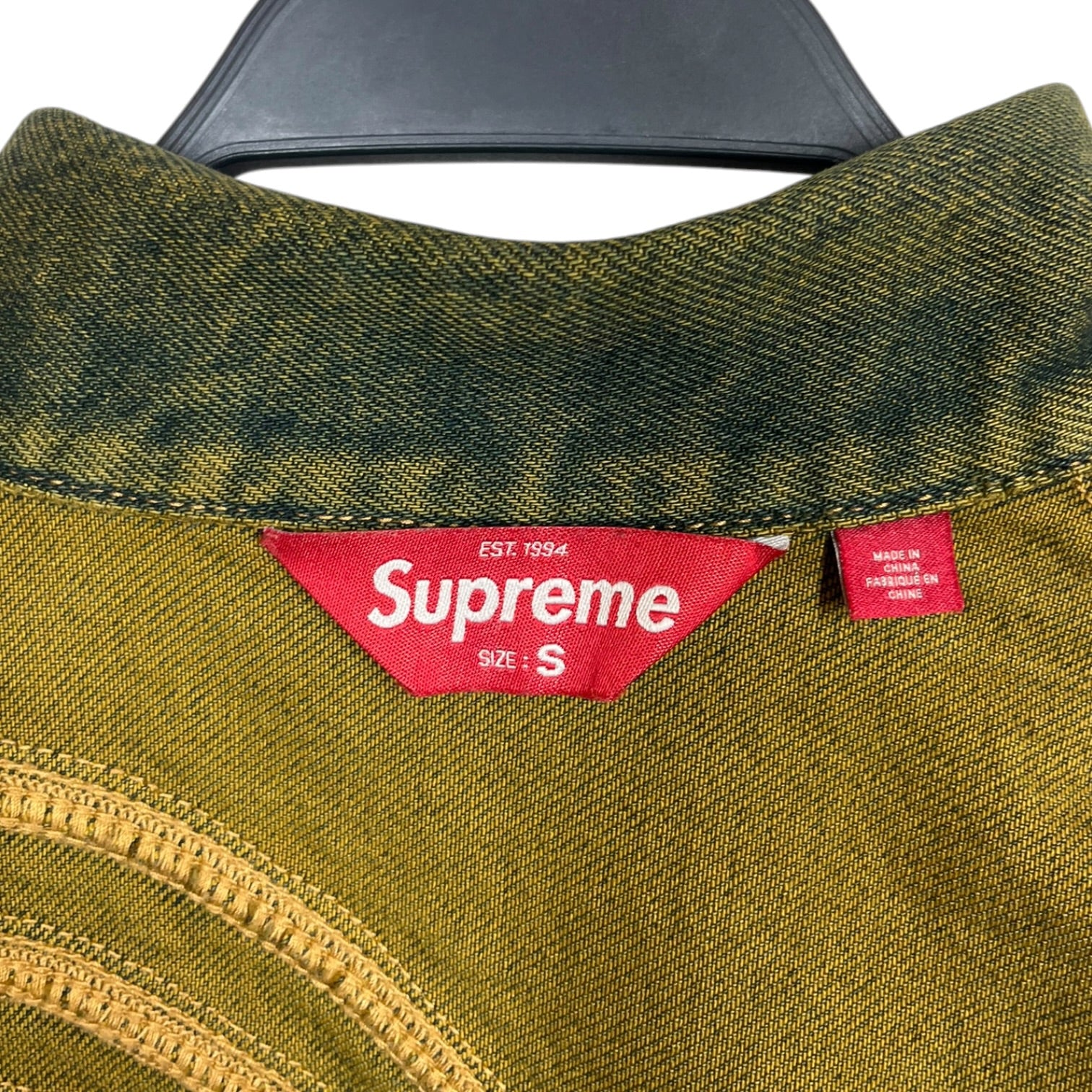 Supreme/Denim Jkt/S/Denim/IDG/S Logo Rusted Jkt view 3