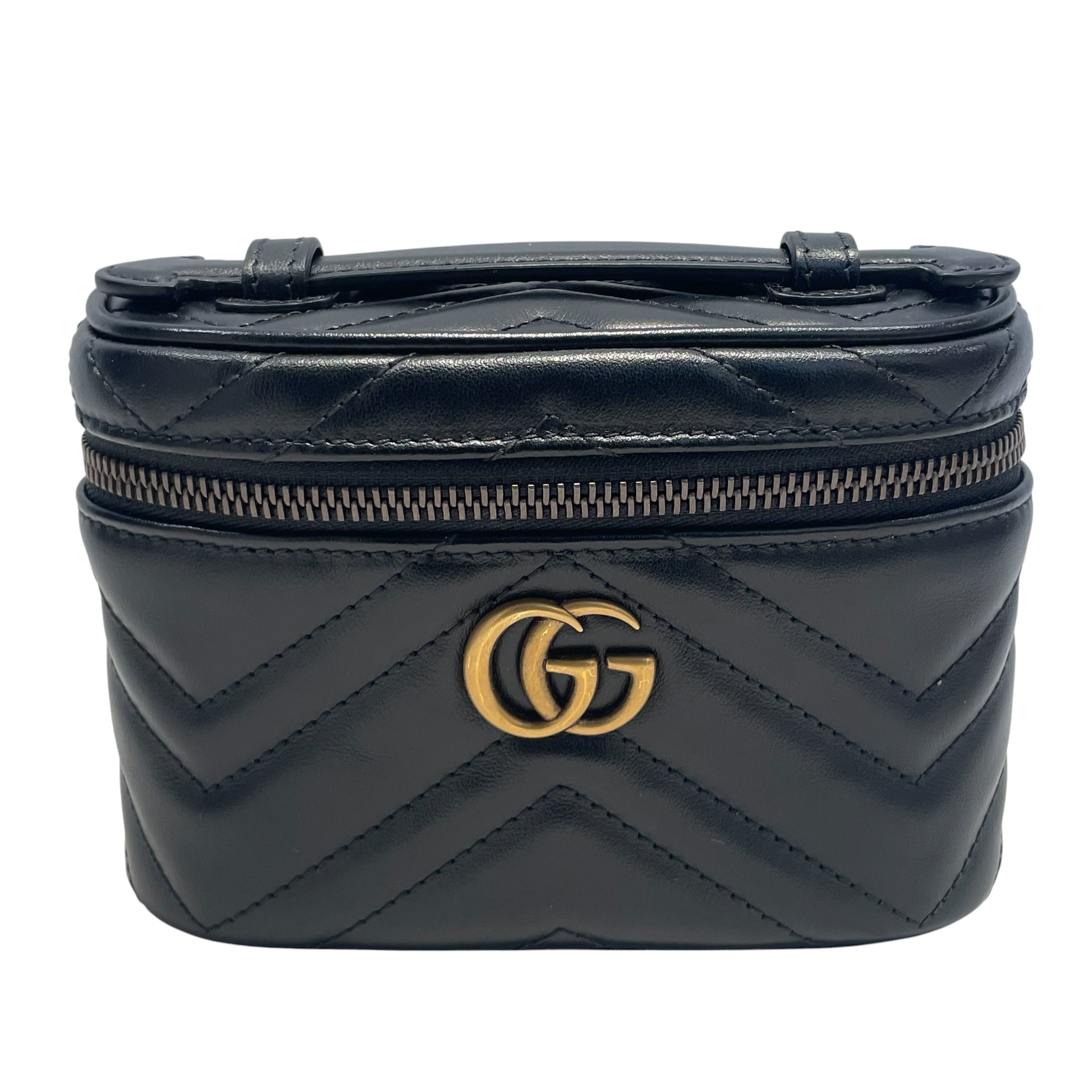 GUCCI/Cross Body Bag/Leather/BLK/Marmont Matelasse mini view 1