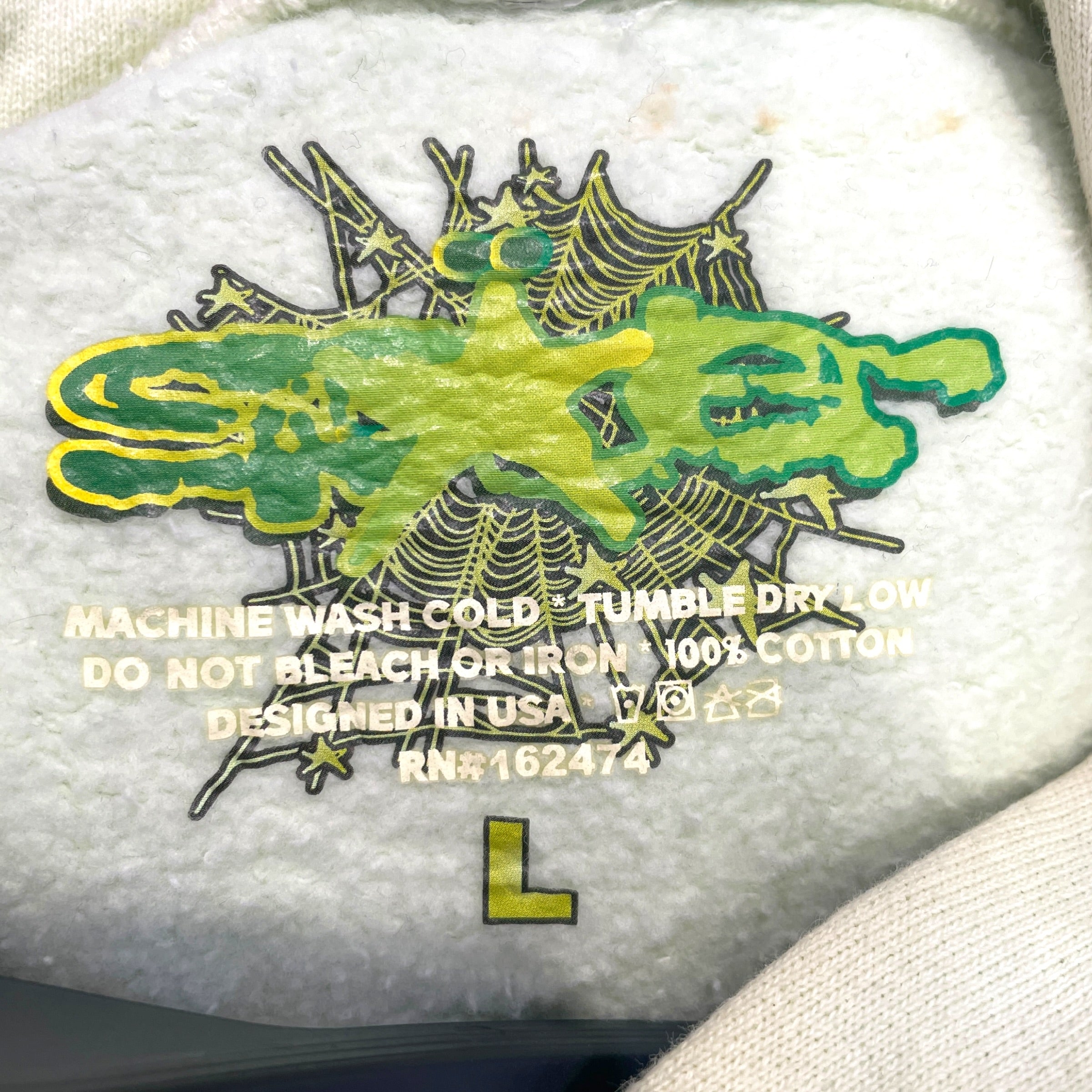 Sp5der/Hoodie/L/Cotton/GRN/ view 3