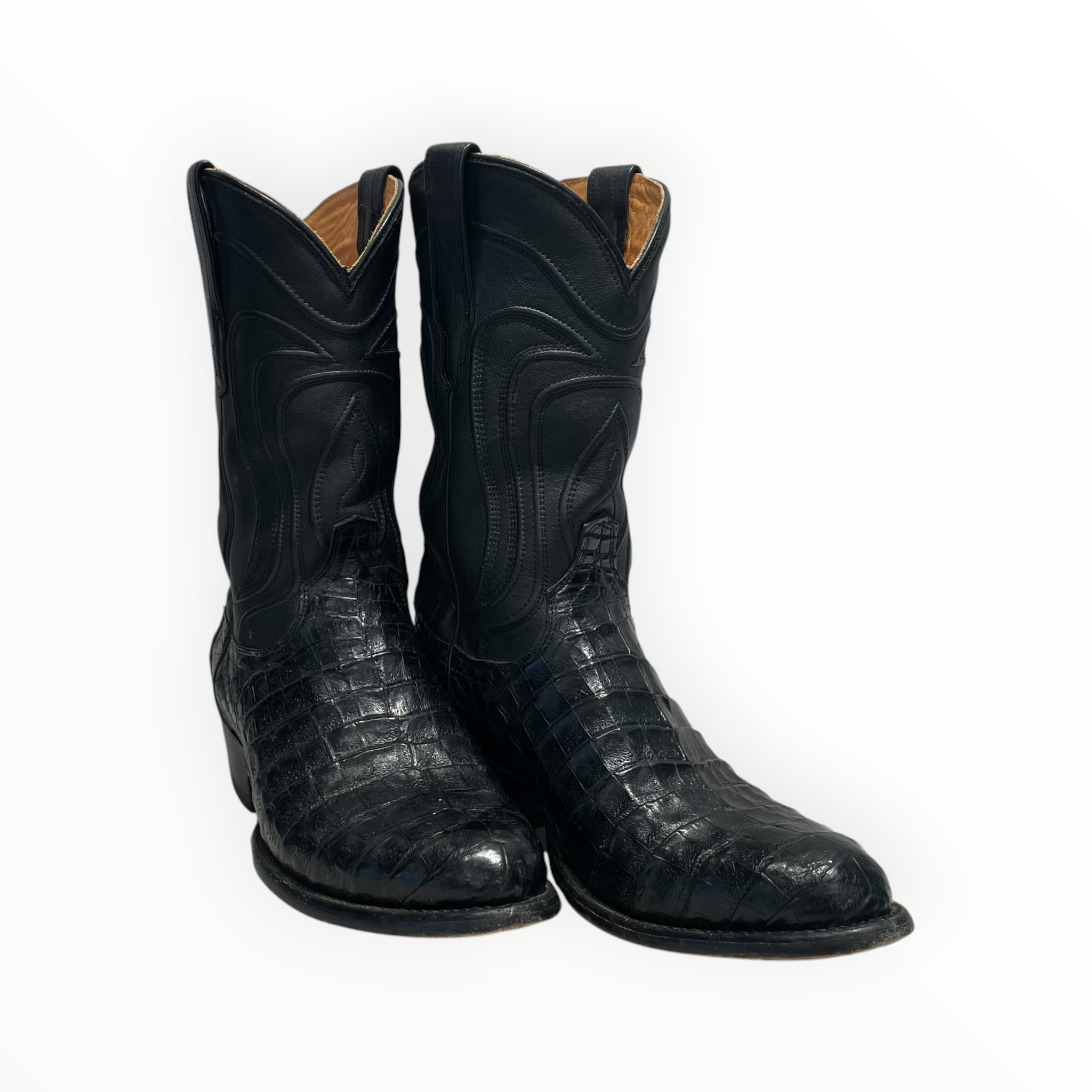 TECOVAS/Cowboy Boots/US 10/BLK/Midnight Caiman view 1