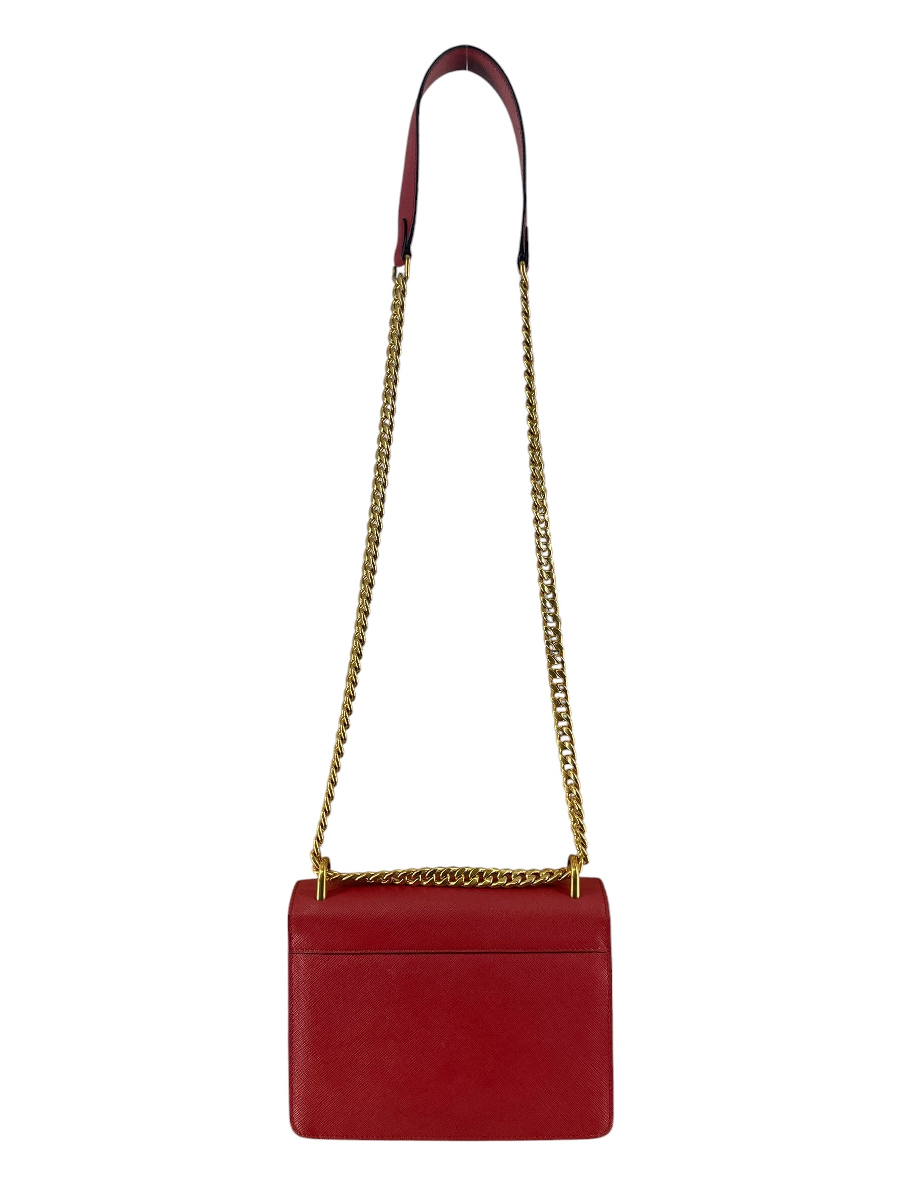 PRADA/Cross Body Bag/Leather/BRD/SAFFIANO VERNICE SHOULDER BAG view 2