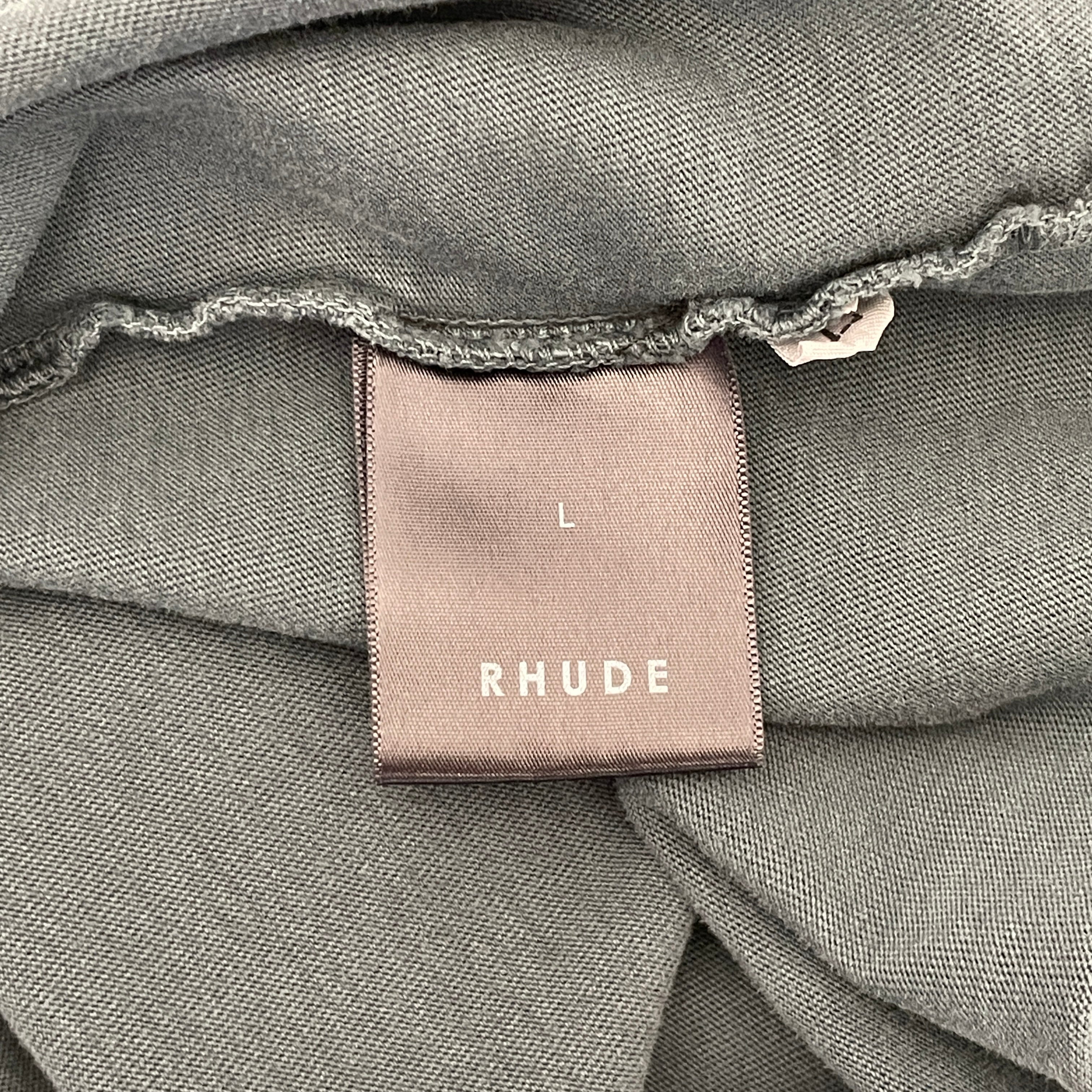 RHUDE/T-Shirt/L/Cotton/GRY/RSC sports club view 4