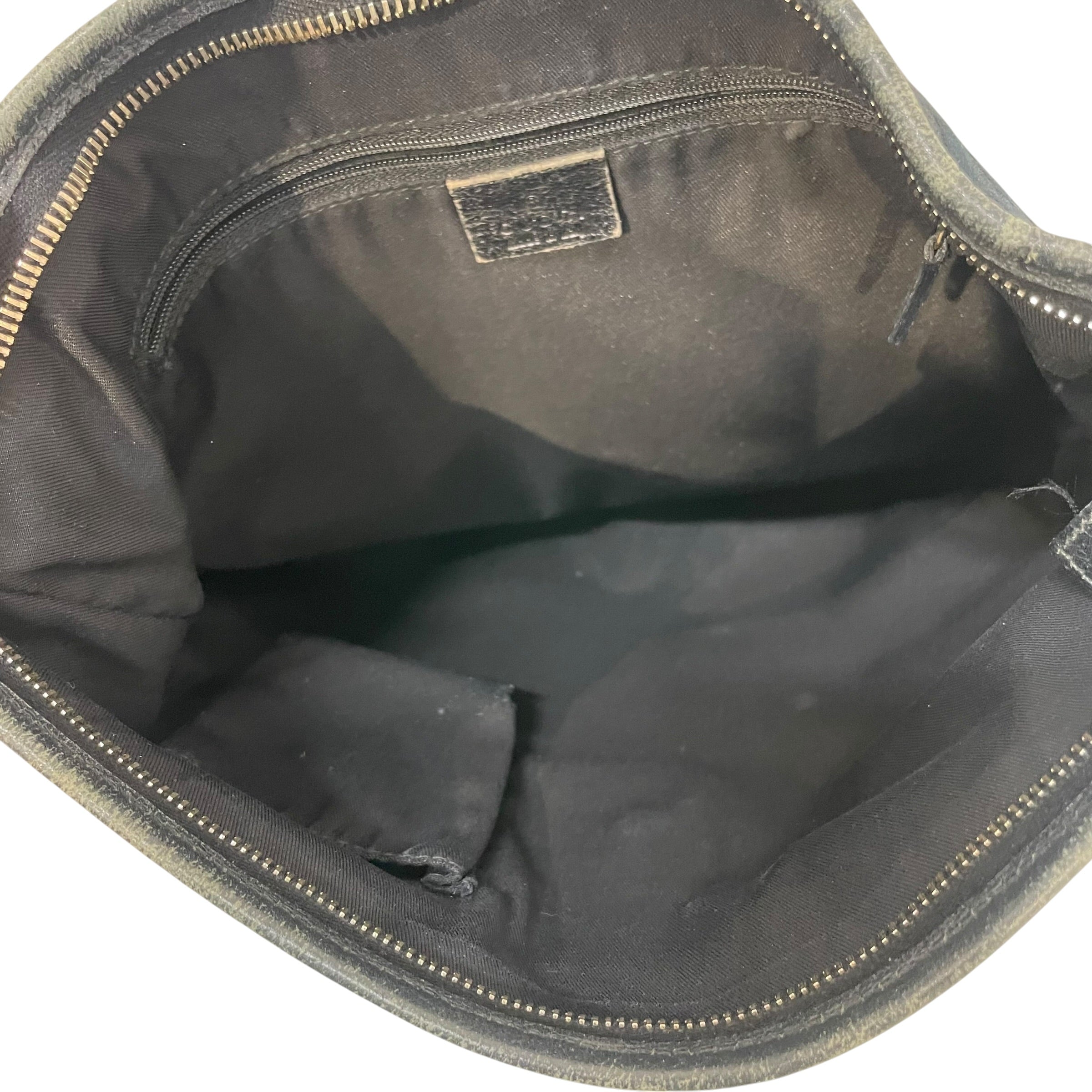 GUCCI/Cross Body Bag/Monogram/Cotton/BLK/abbey GG vintage view 4