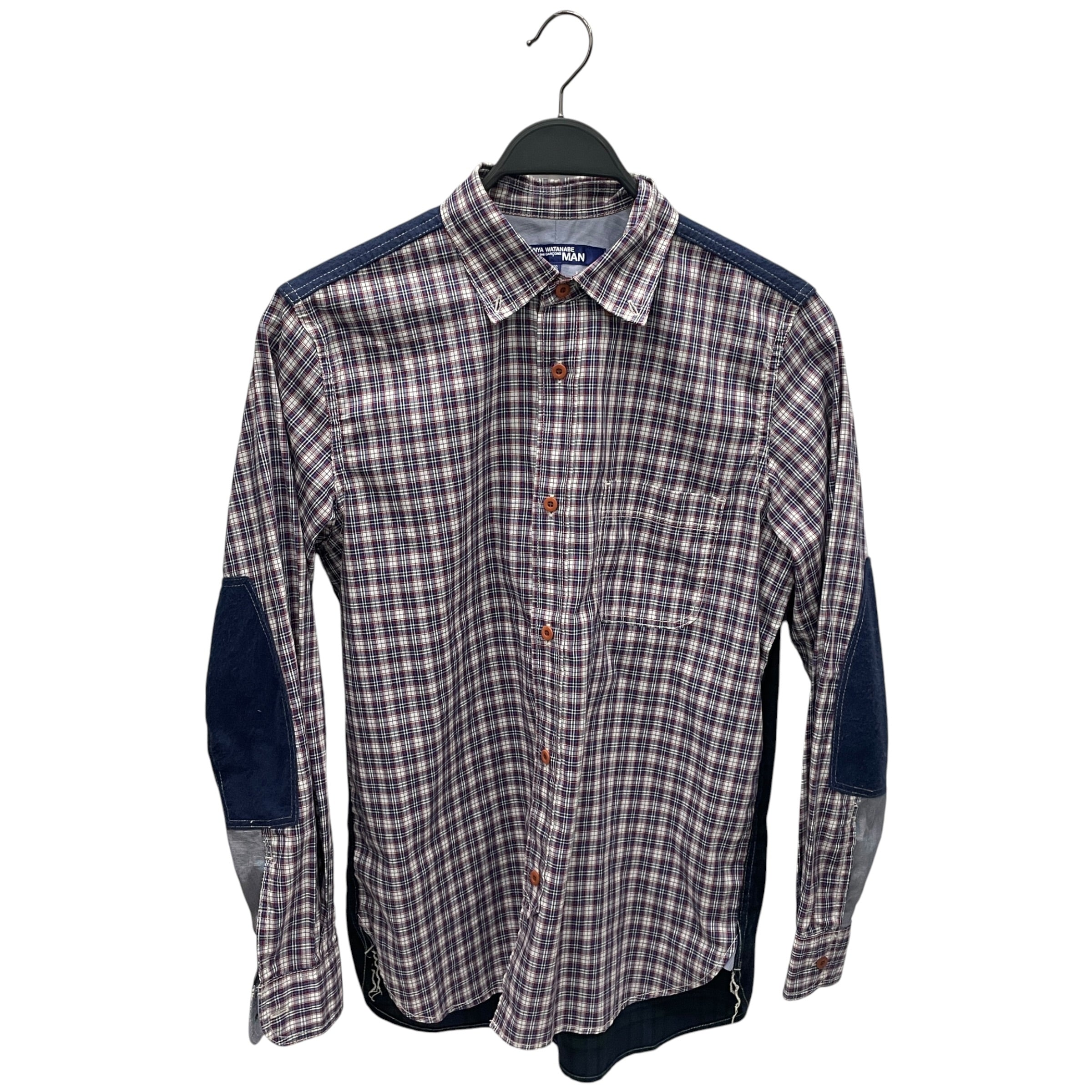 JUNYA WATANABE COMME des GARCONS MAN/LS Shirt/XS/Cotton/RED/Plaid/PATCHWORK view 1