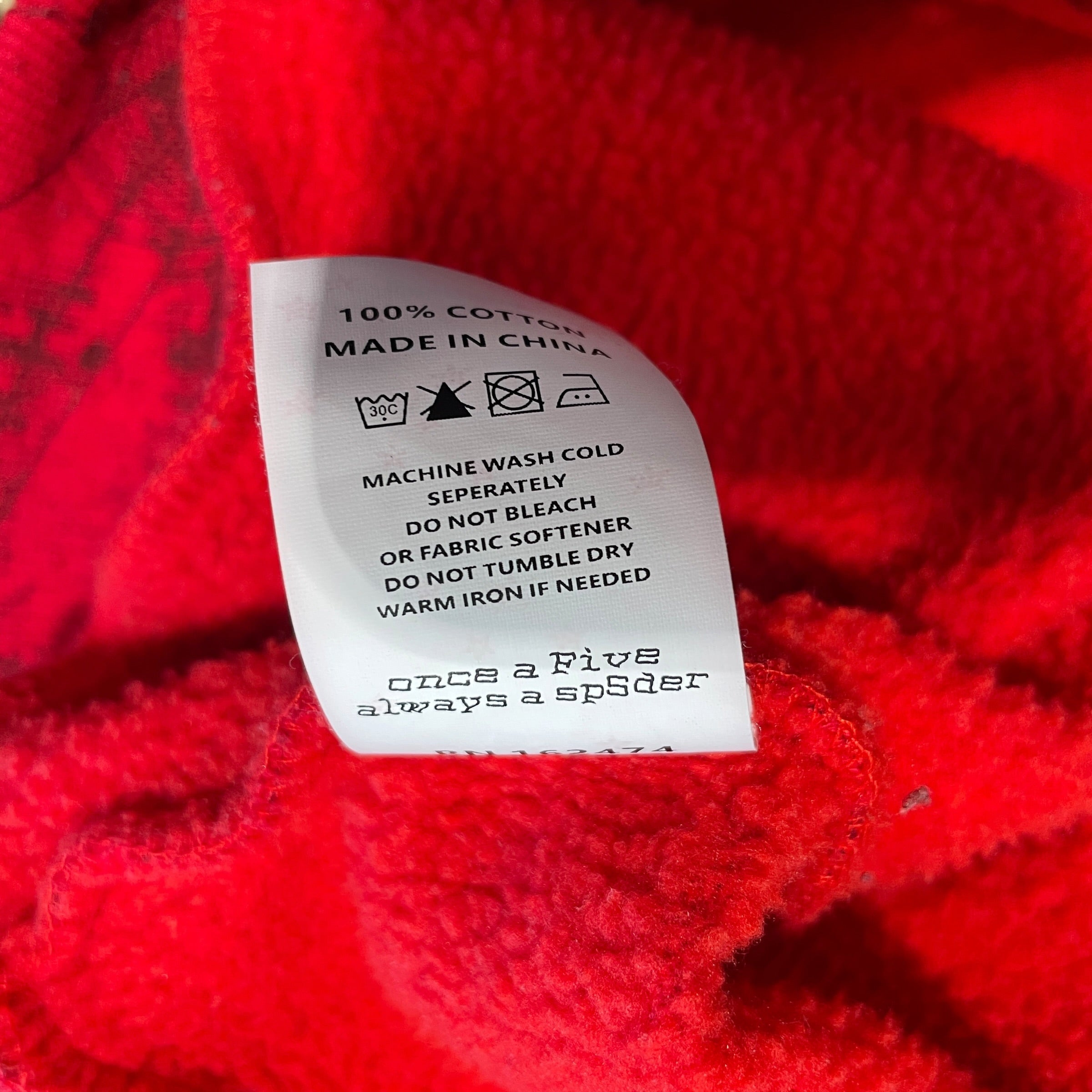 Sp5der/Hoodie/XL/All Over Print/Cotton/RED/ view 5
