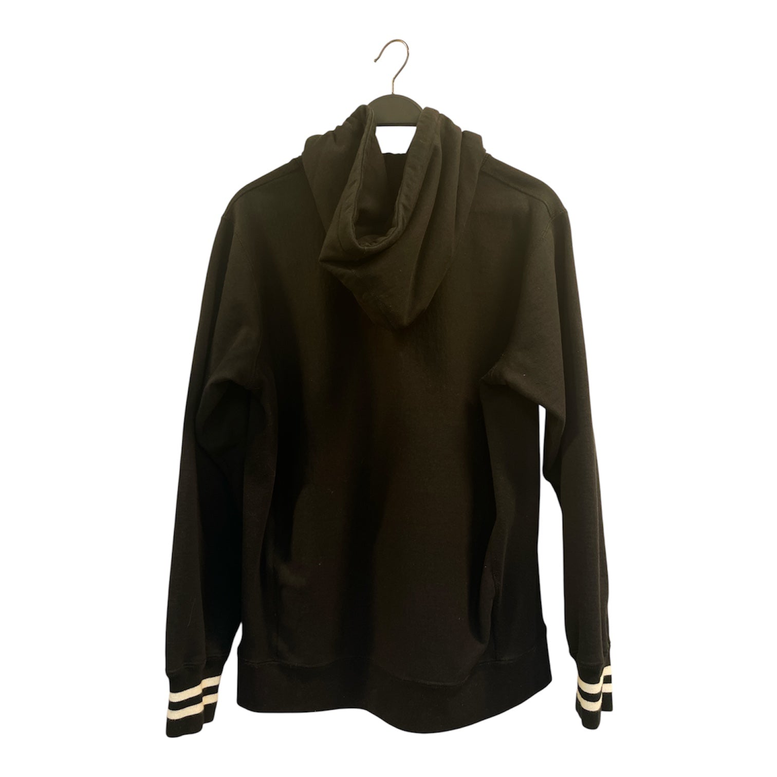 Supreme/Hoodie/L/Cotton/BLK/TWO WHIT STRIPE ON SLEEVE view 2