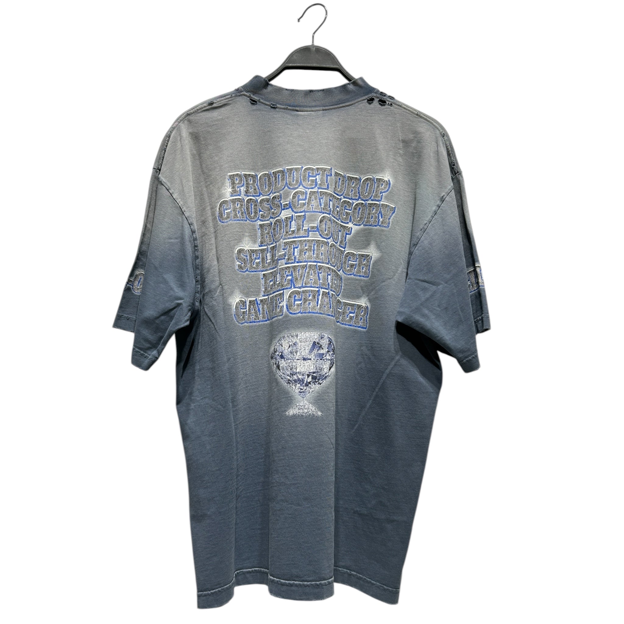 BALENCIAGA/T-Shirt/M/Cotton/BLU/Graphic/SEENOW view 2