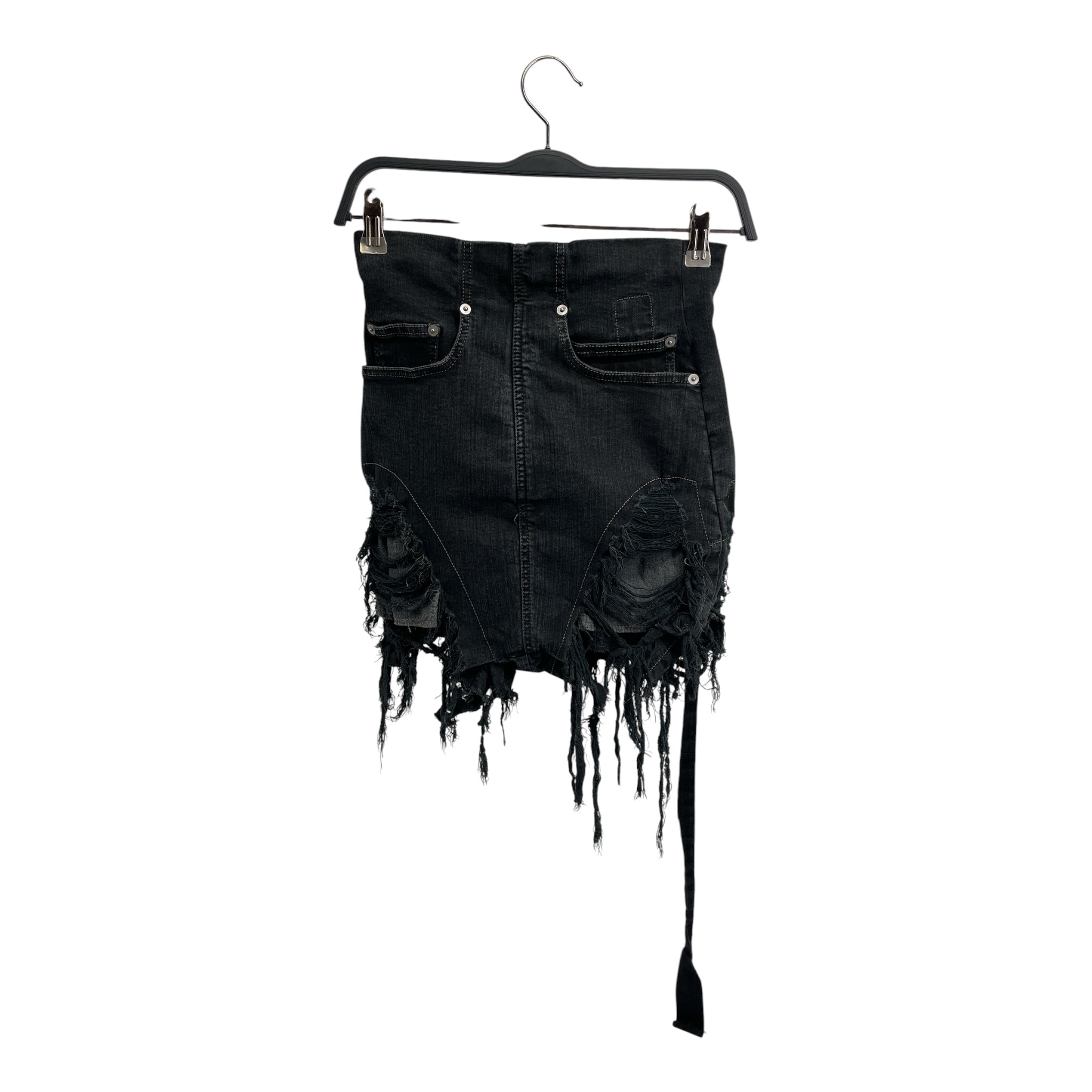 RICK OWENS DRKSHDW/SHORTS/S/Cotton/BLK/DIRT CUTOFF SHORTS view 2