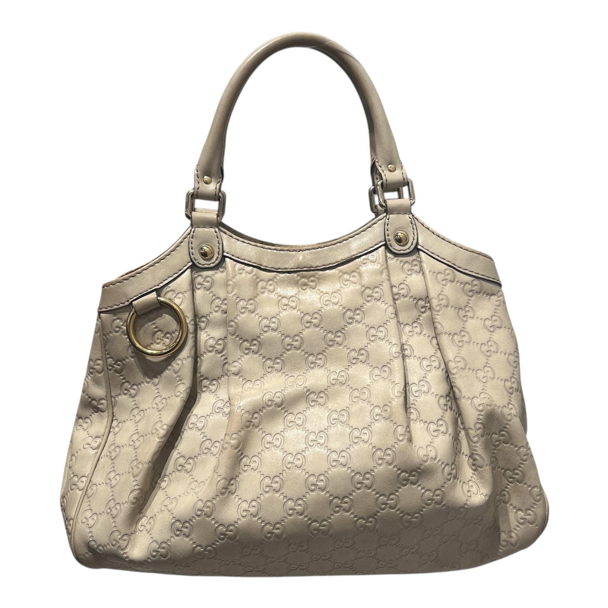 GUCCI/Tote Bag/Monogram/Leather/WHT/GUCCIssima Sukey Medium Tote view 1