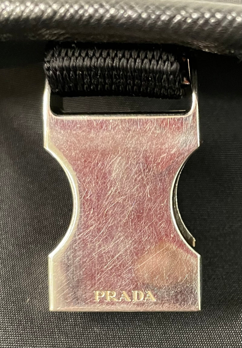 PRADA/Cross Body Bag/Nylon/BLK/CLIP BUCKLE