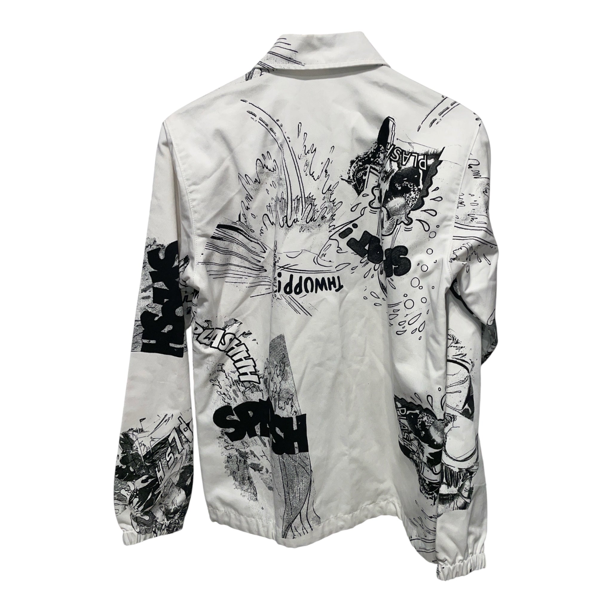 COMME des GARCONS/Jacket/M/Cotton/WHT/Graphic/X CHRISTIAN MARCLAY view 2