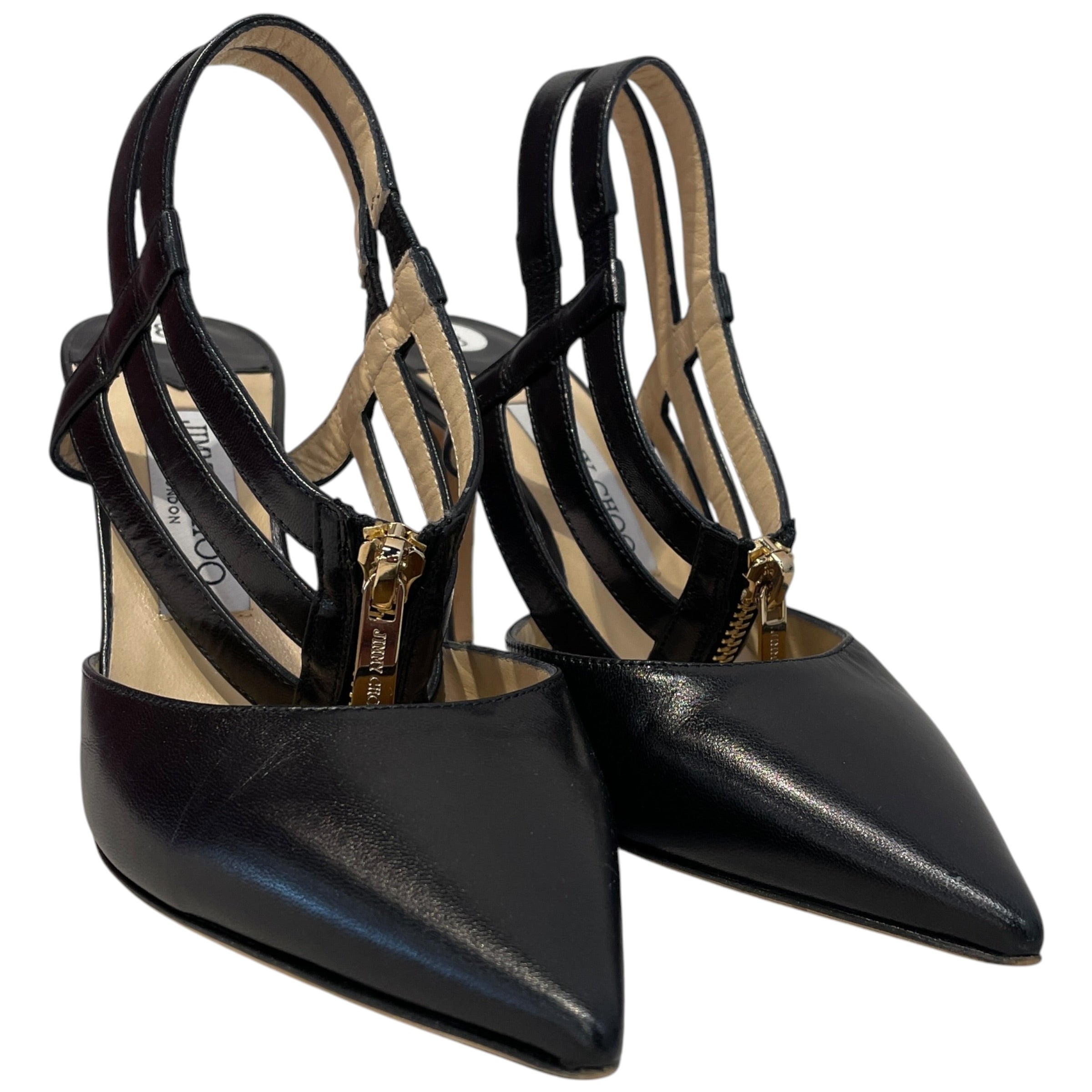 JIMMY CHOO/Heels/US 8/Leather/BLK/ view 1