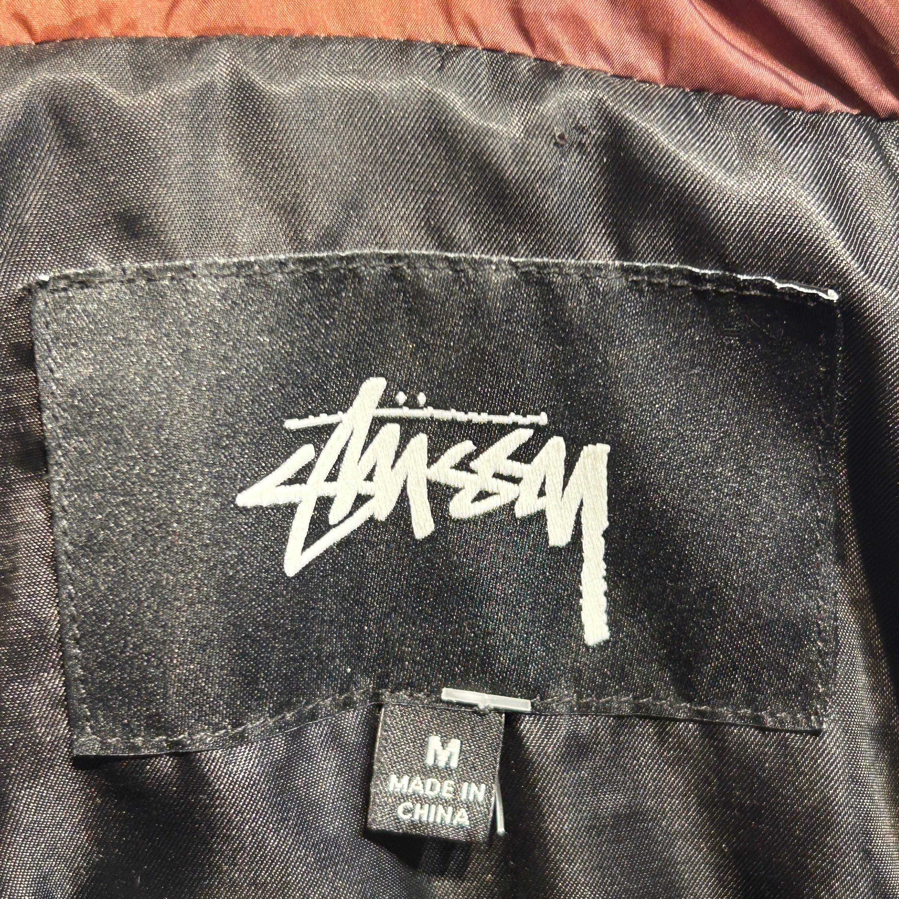 STUSSY/Puffer Jkt/M/Polyester/BRW/All Over Print/Puffer jacket view 3