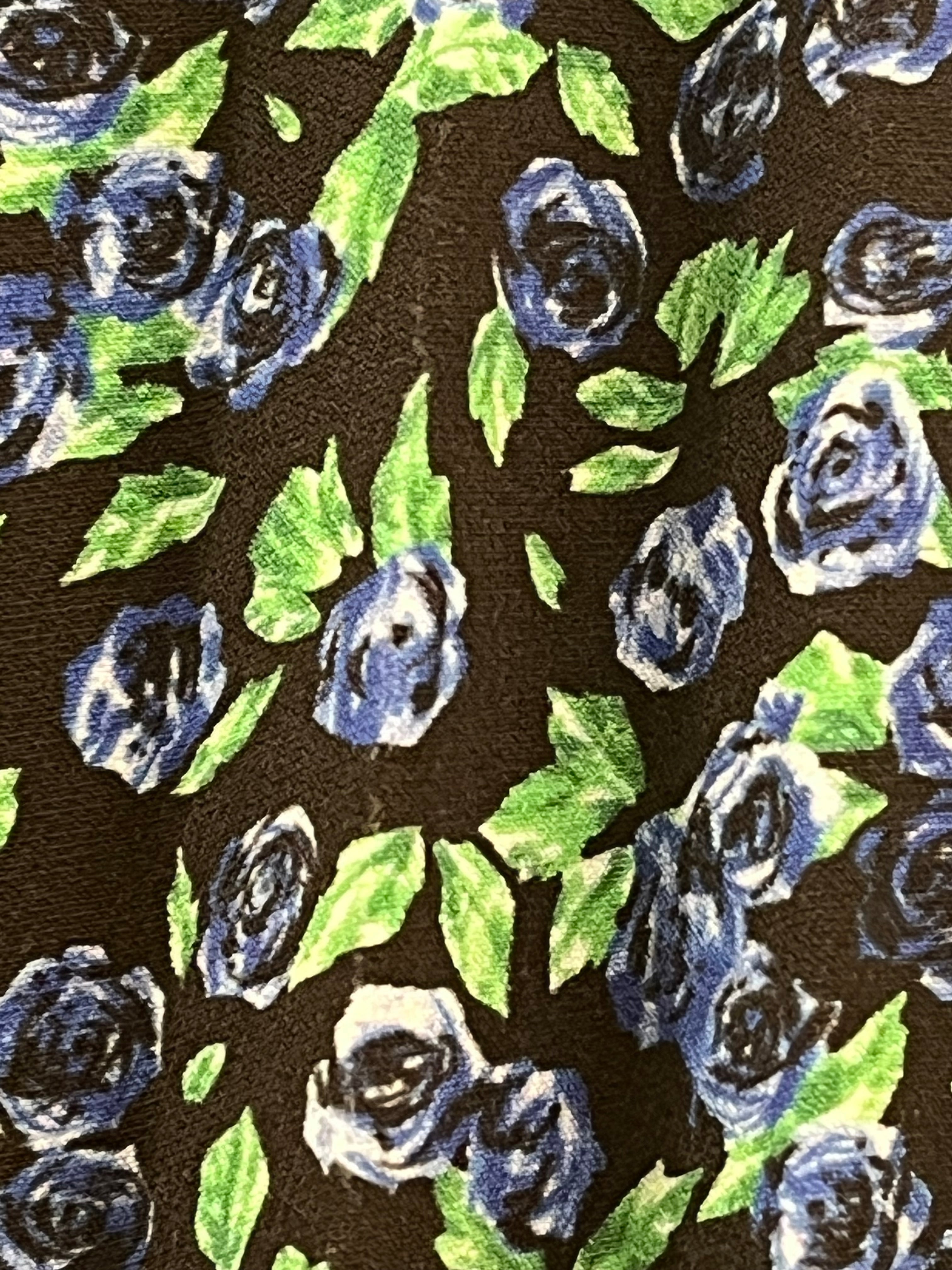 BALENCIAGA/Skirt/36/Floral Pattern/Polyester/BLK/FLORAL PLEATED SKIRT BNWT view 6