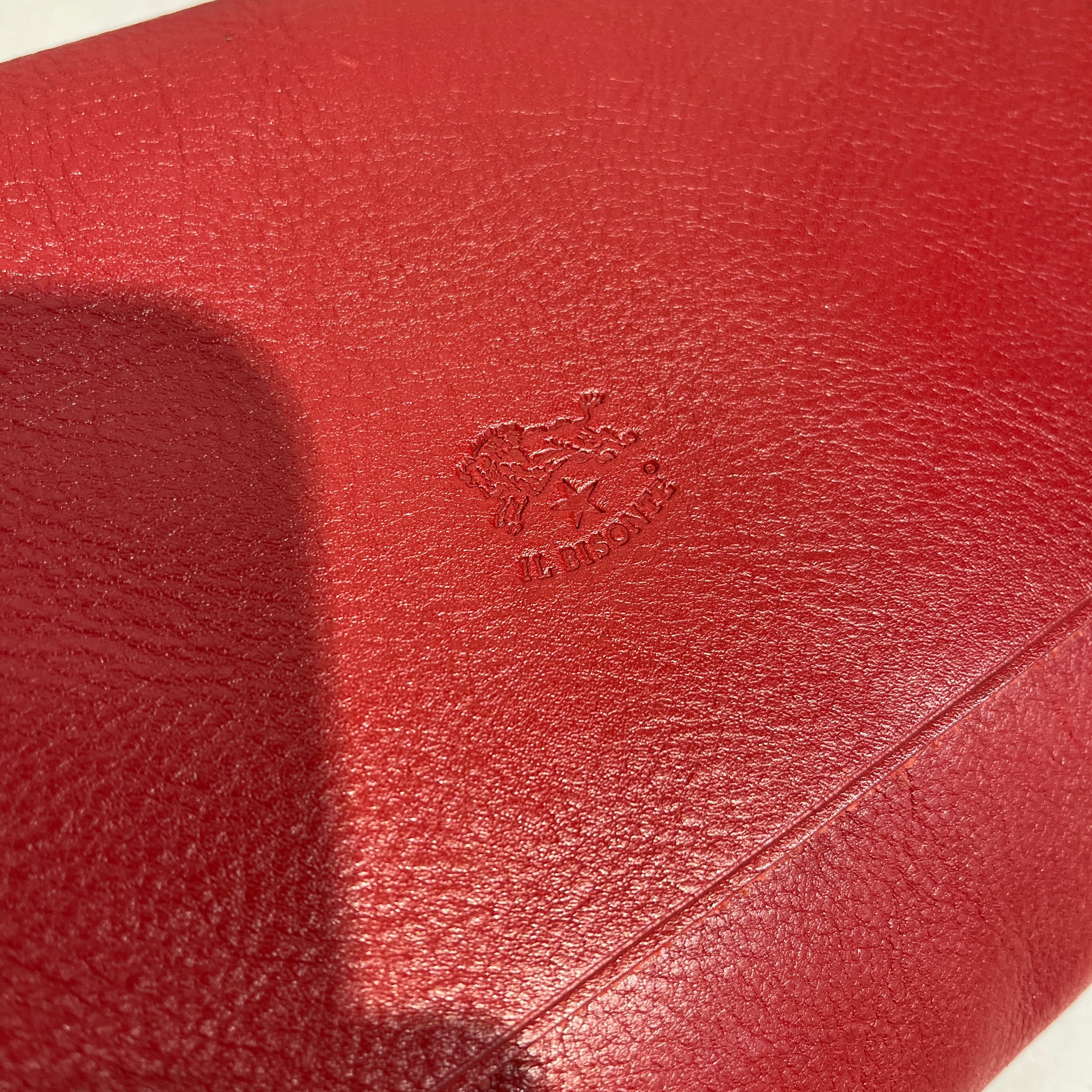 IL BISONTE/Cross Body Bag/Leather/RED/Over Flap view 5