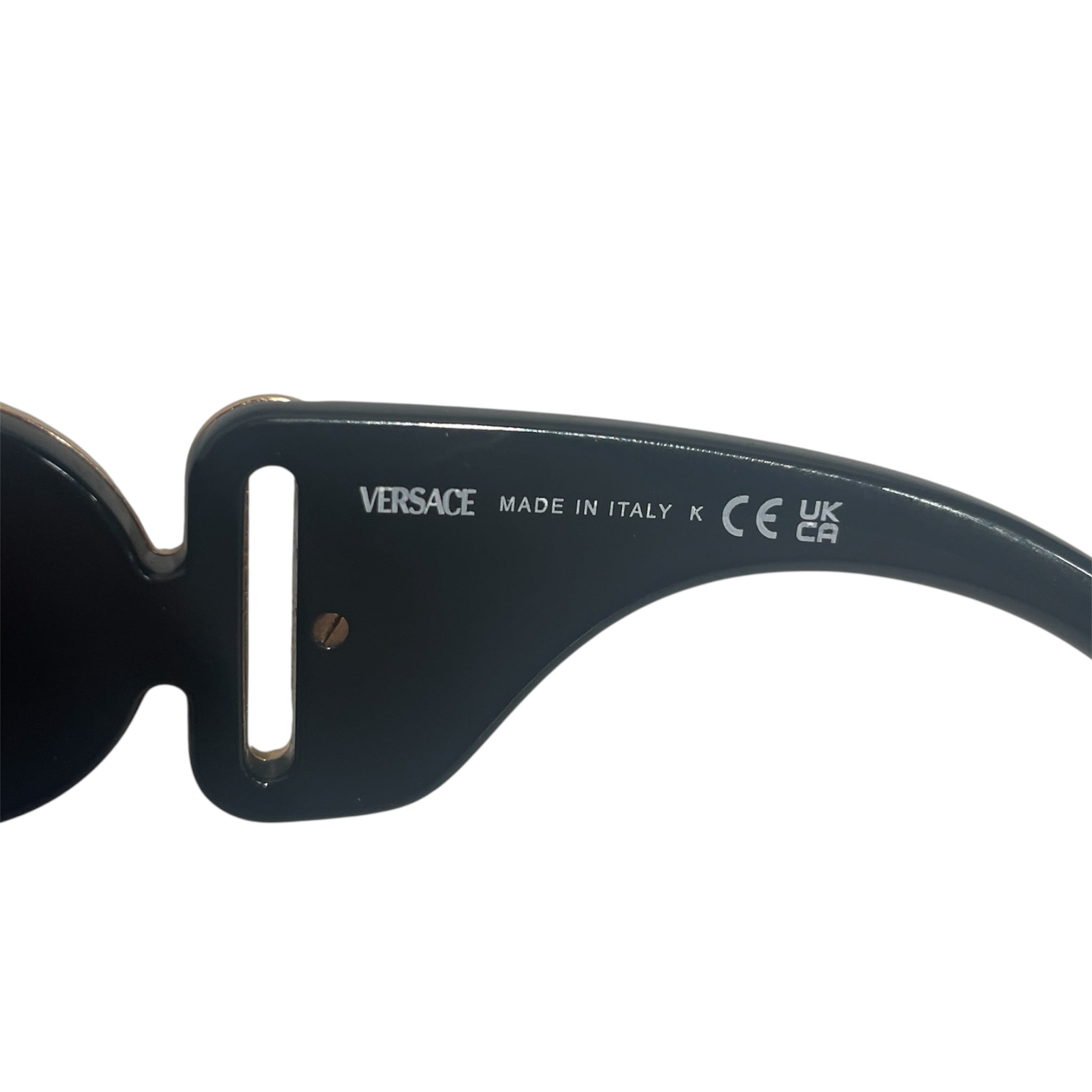 VERSACE/Sunglasses/Plastic/BLK/CHUNKY GOLD DETAILING view 4