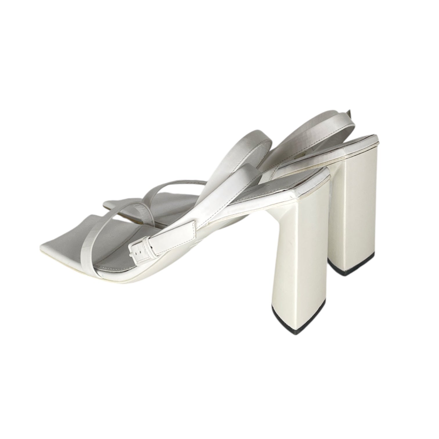 BALENCIAGA/Heels/EU 39/Leather/WHT/MOON ANKLE STRAP view 2