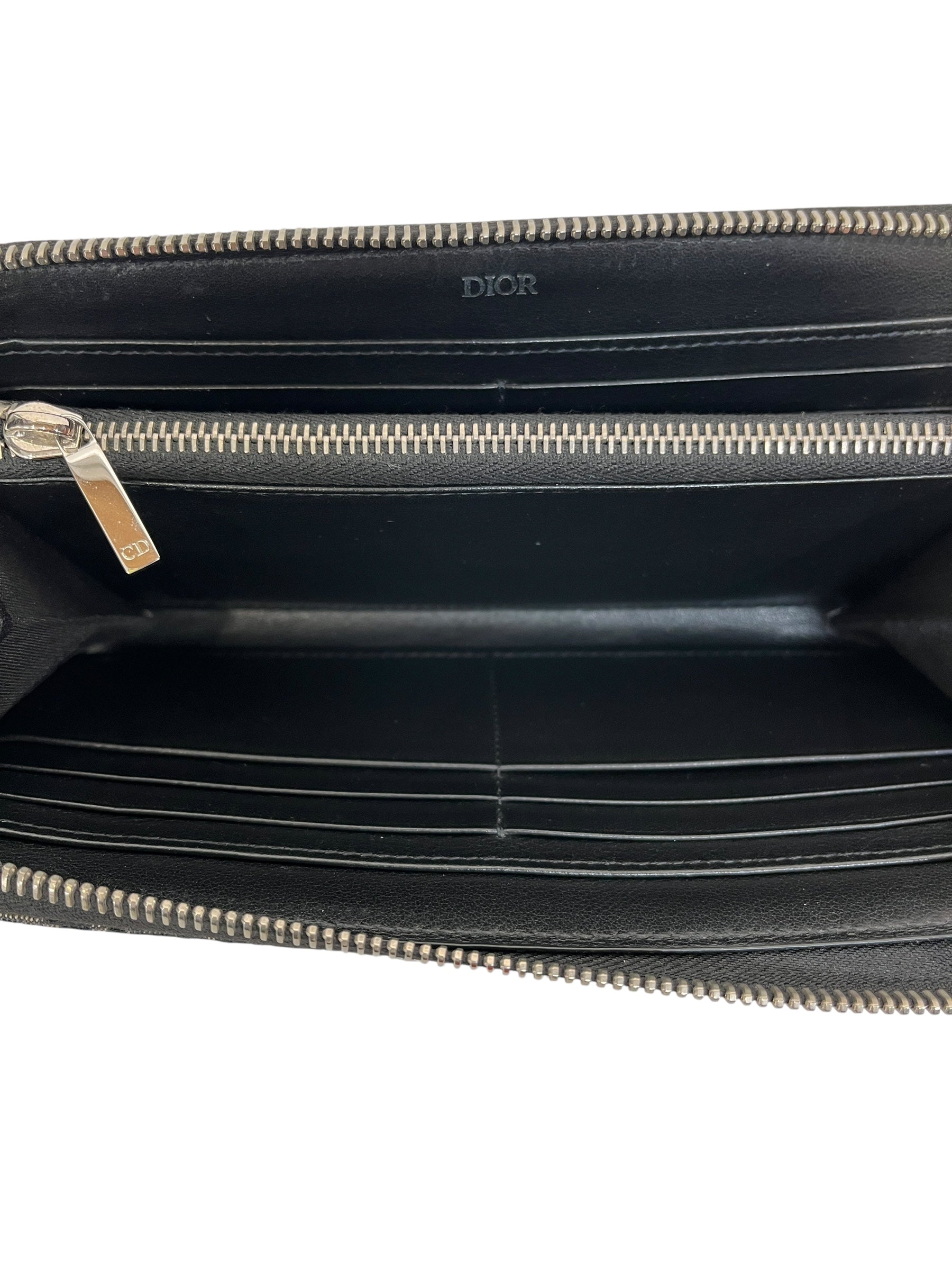 Christian Dior/Wallet/OS/Monogram/Cotton/GRY/monogram zip around view 6