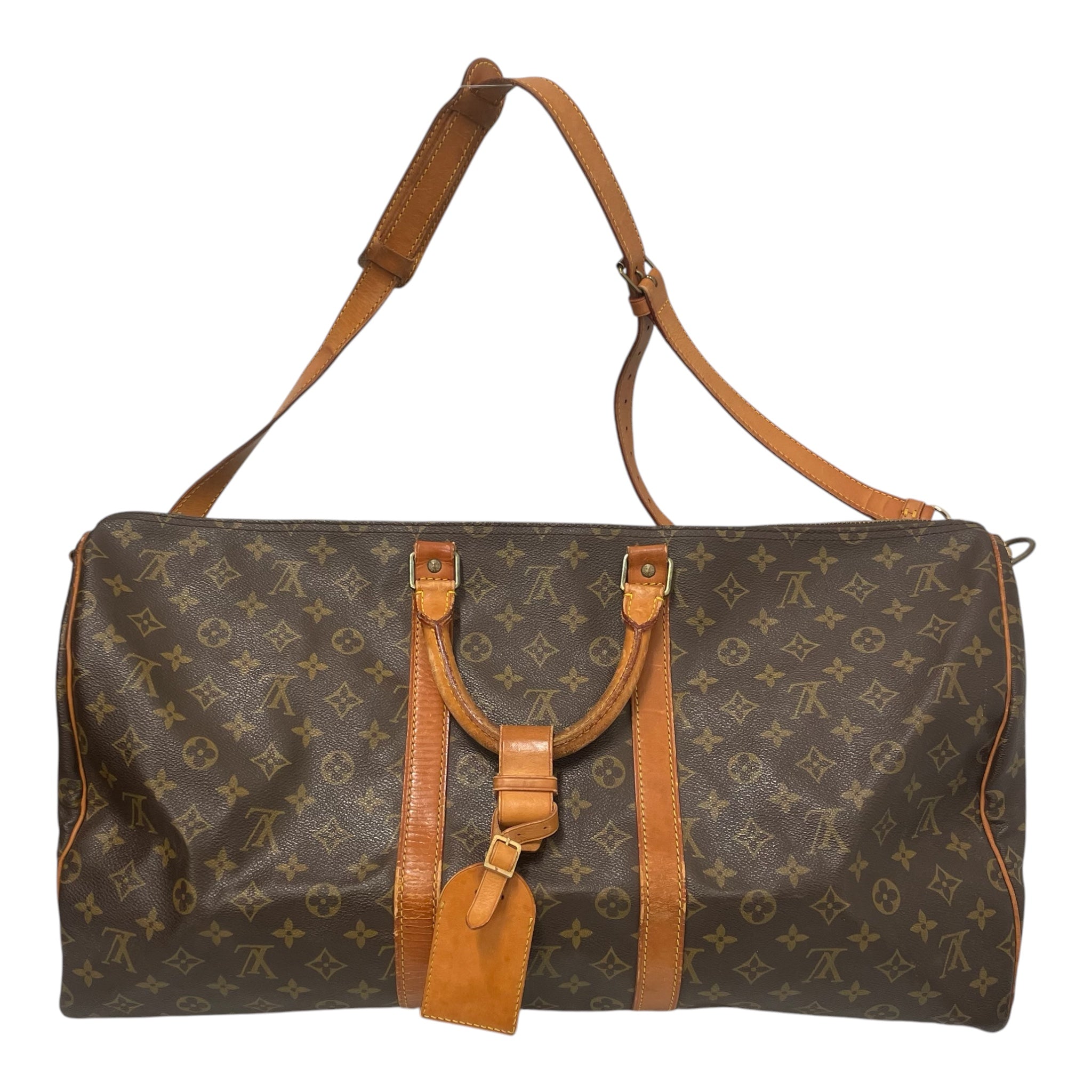 LOUIS VUITTON/Boston Bag/Monogram/Leather/BRW/KEEPALL 55 view 1