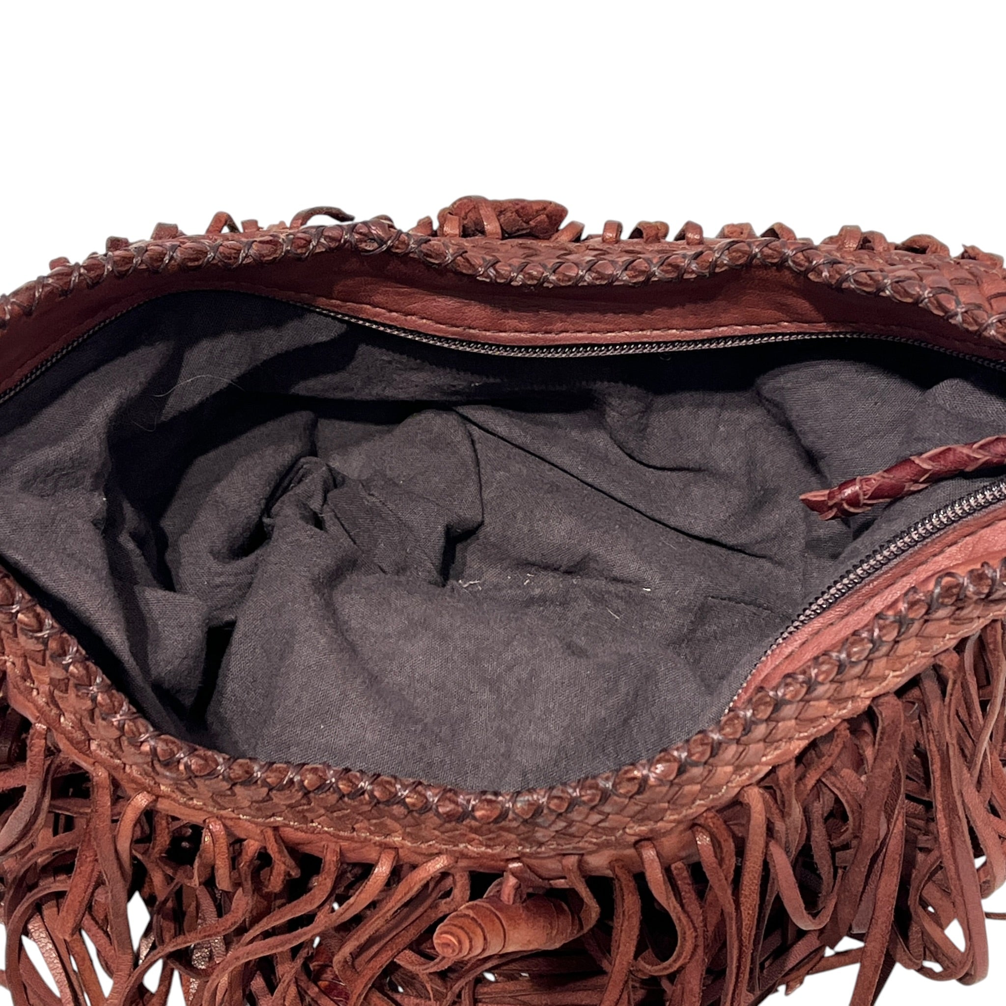 En Shalla/Cross Body Bag/Leather/BRW/fringe bag view 5