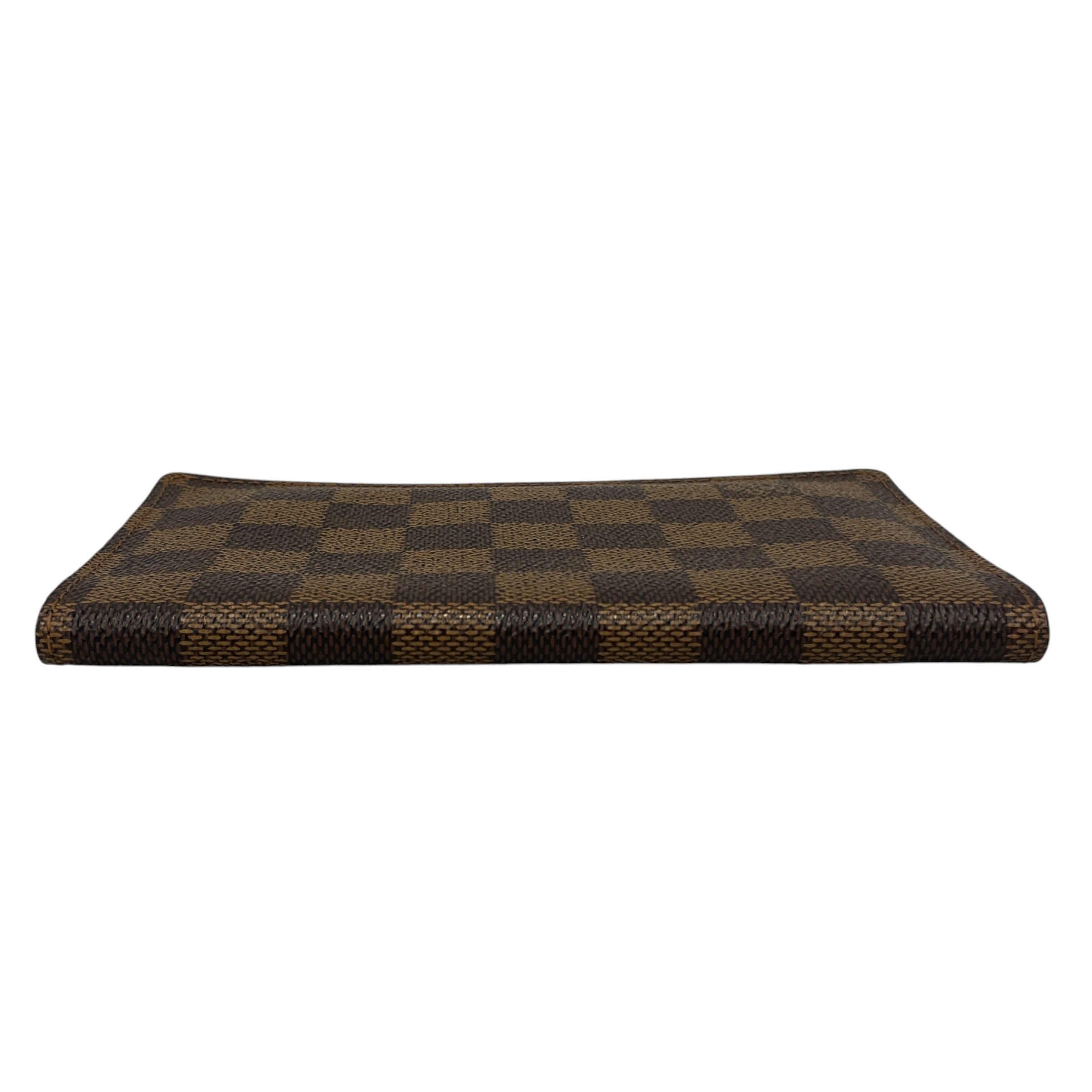 LOUIS VUITTON/Wallet/Glen Check/Leather/BRW/L's/EBENE PASSPORT HOLDER view 3