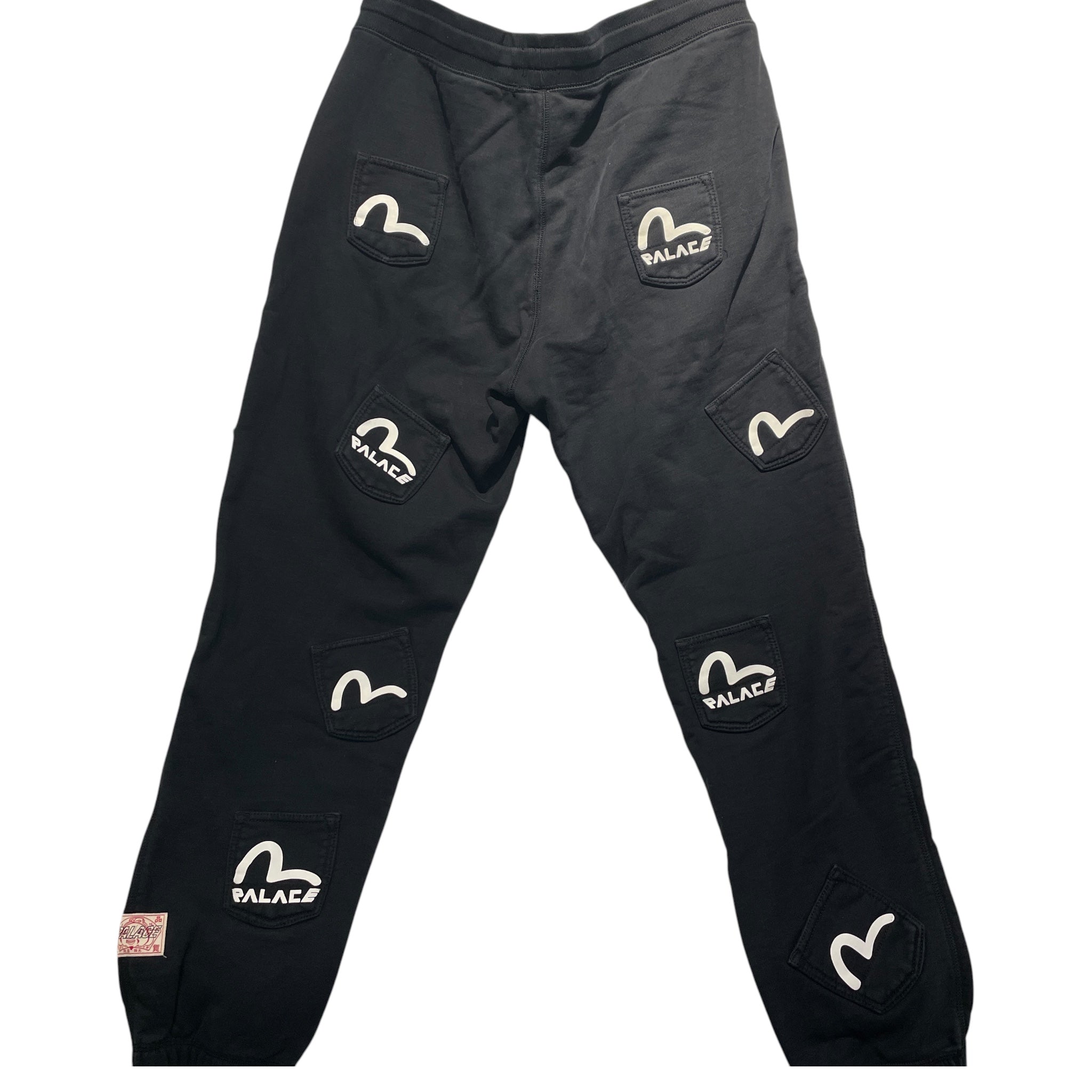 EVISU/PALACE/Pants/M/Cotton/BLK/MULTI POCKET JOGGER view 2