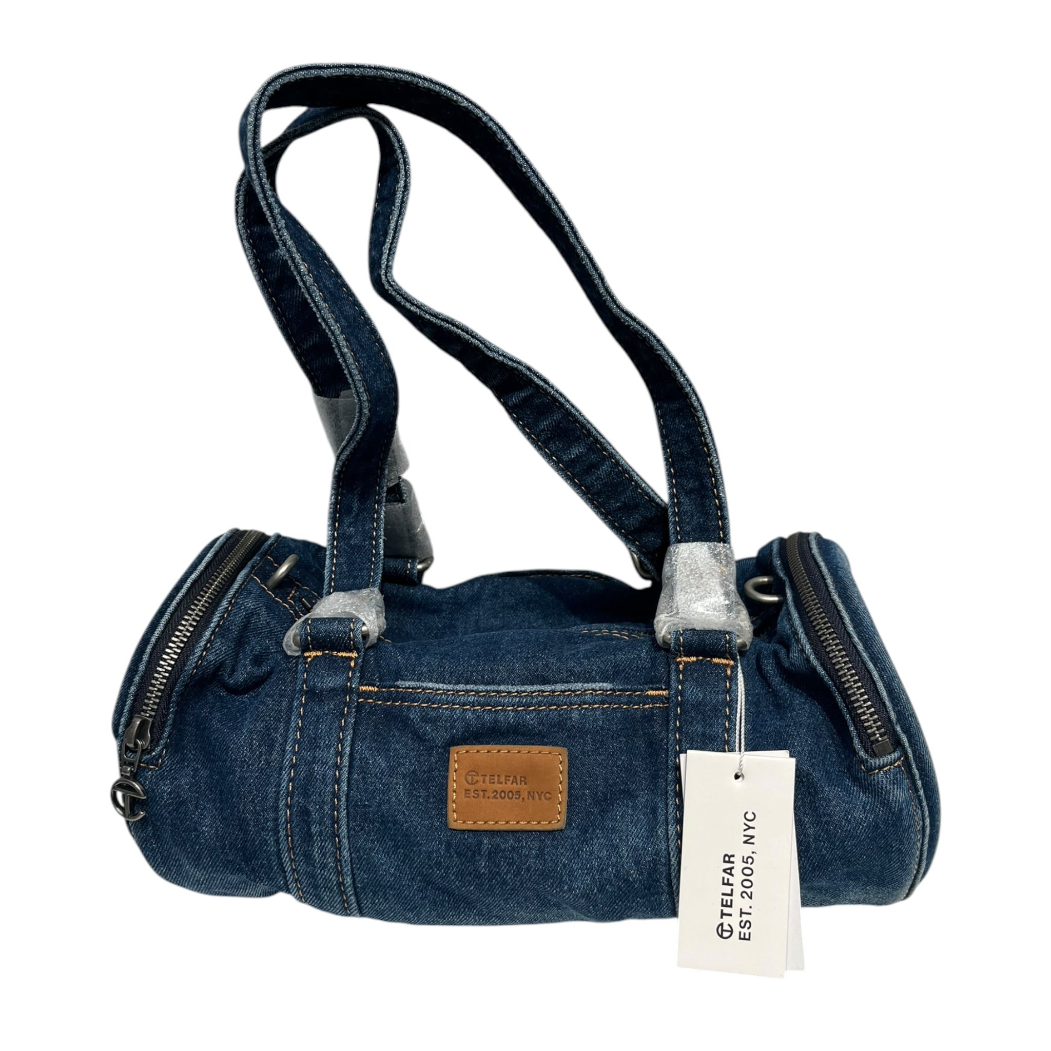 Telfar/Cross Body Bag/Denim/BLU/ROUND MED DUFFLE view 1