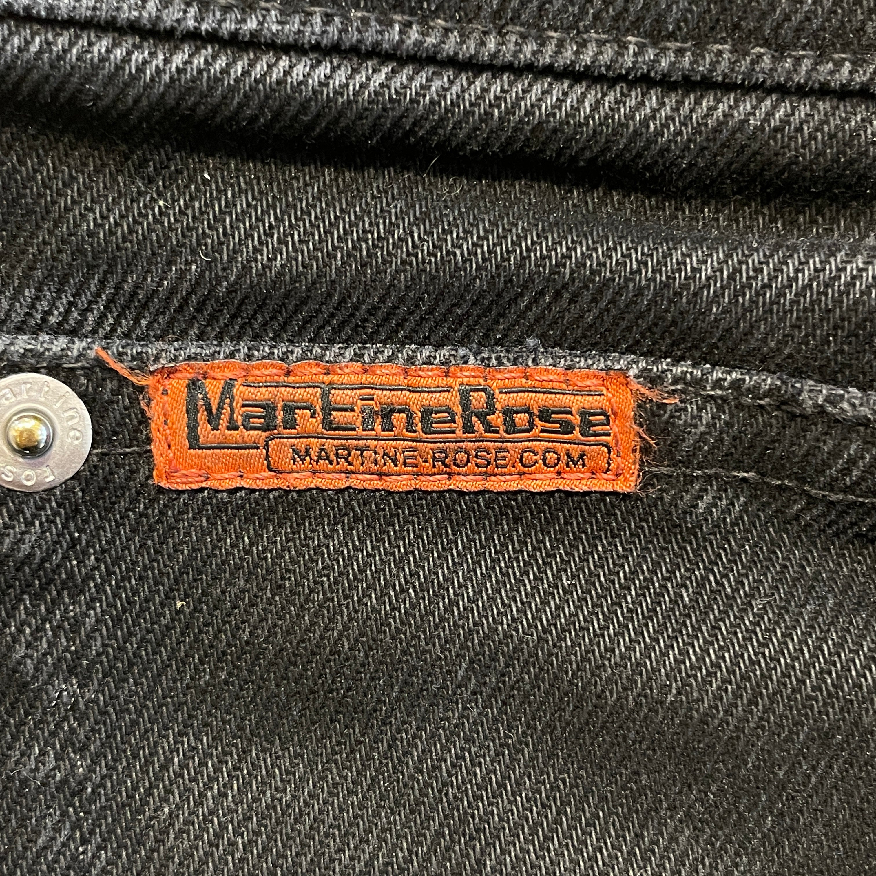MARTINE ROSE/Pants/L/Cotton/BLK/Velcro Adjustable Hem Wide Leg view 4