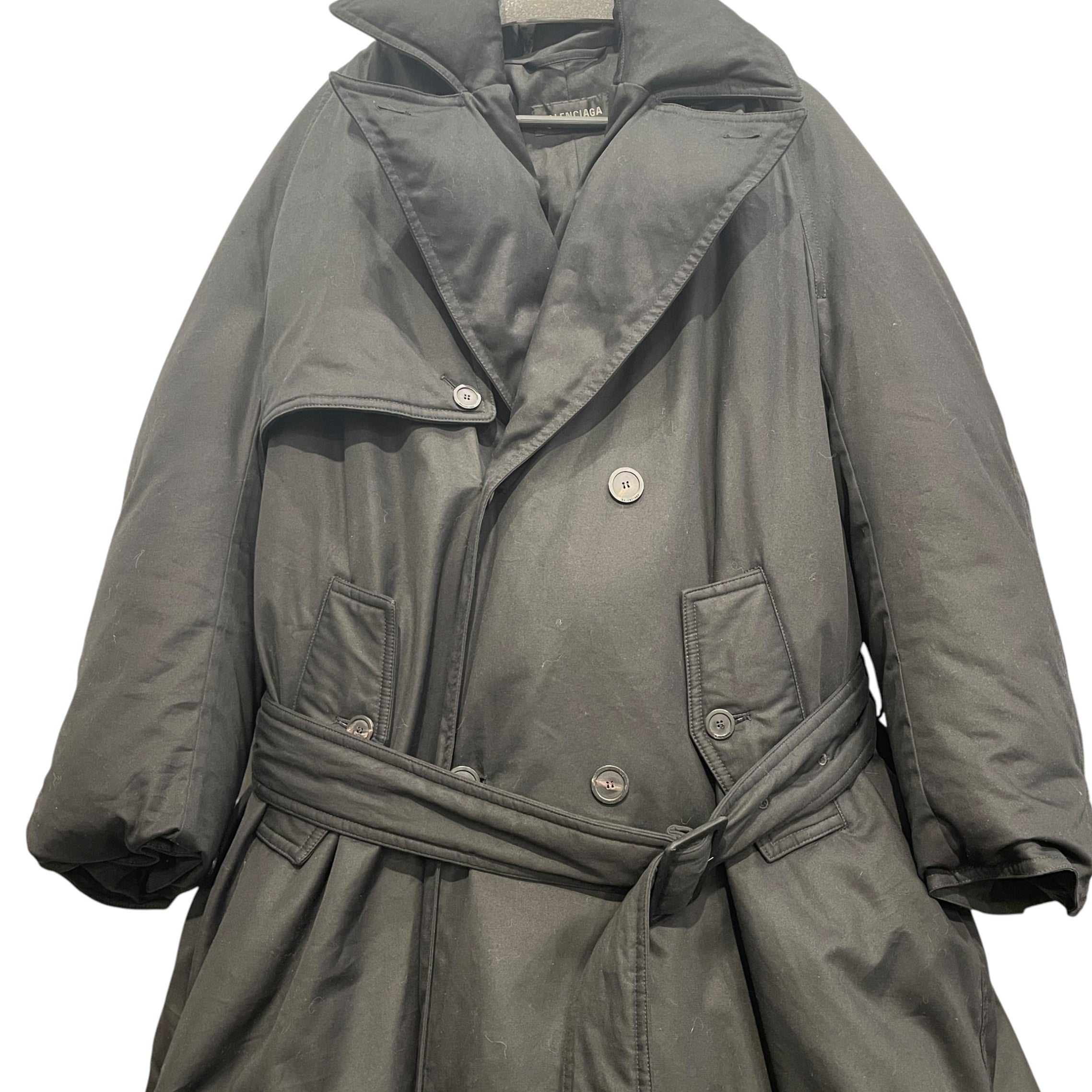 BALENCIAGA/Trench Coat/2/Cotton/BLK/Double Breasted/MAXI PADDED DOWN COAT view 6