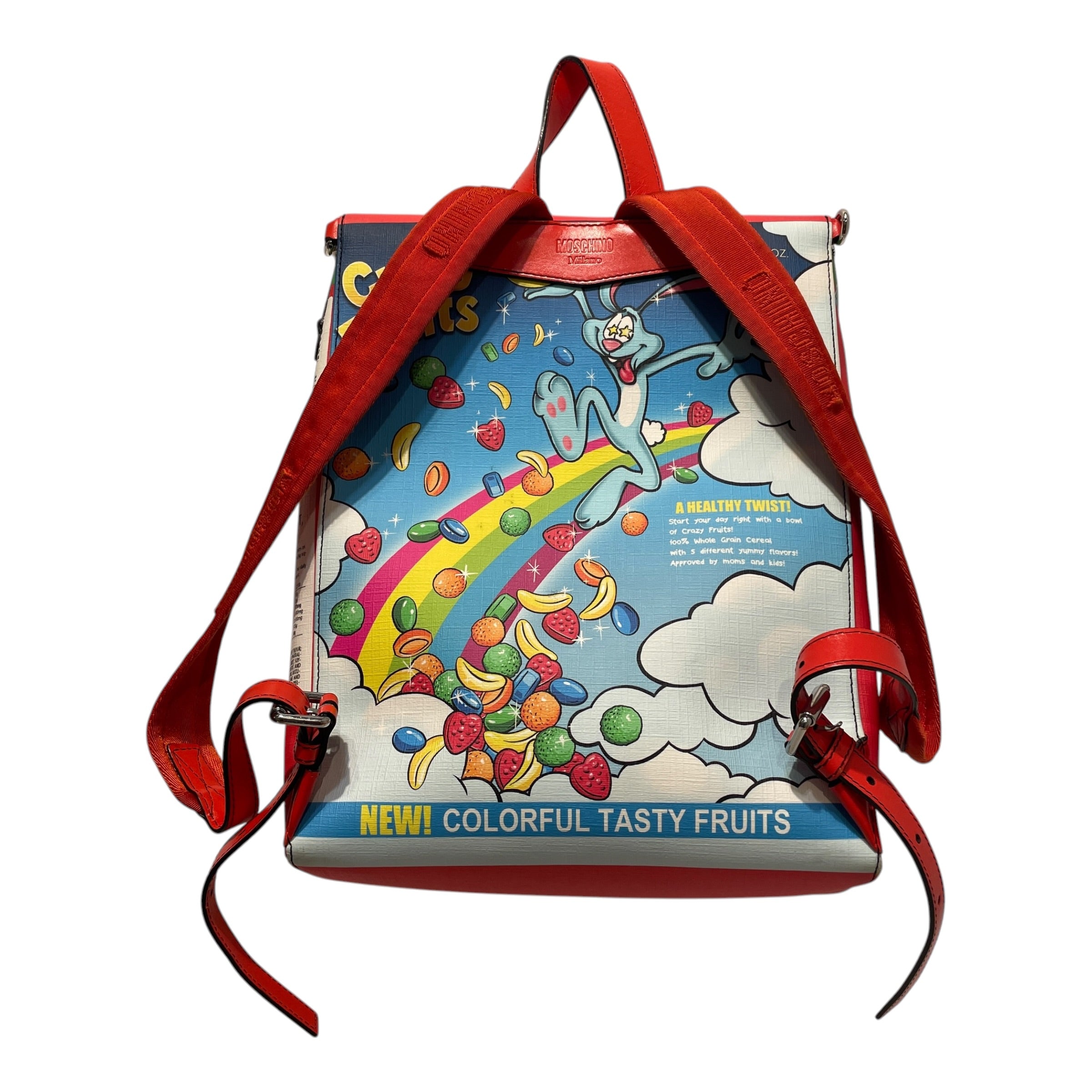 MOSCHINO/Backpack/All Over Print/Polyester/RED/Crazy Fruit view 2