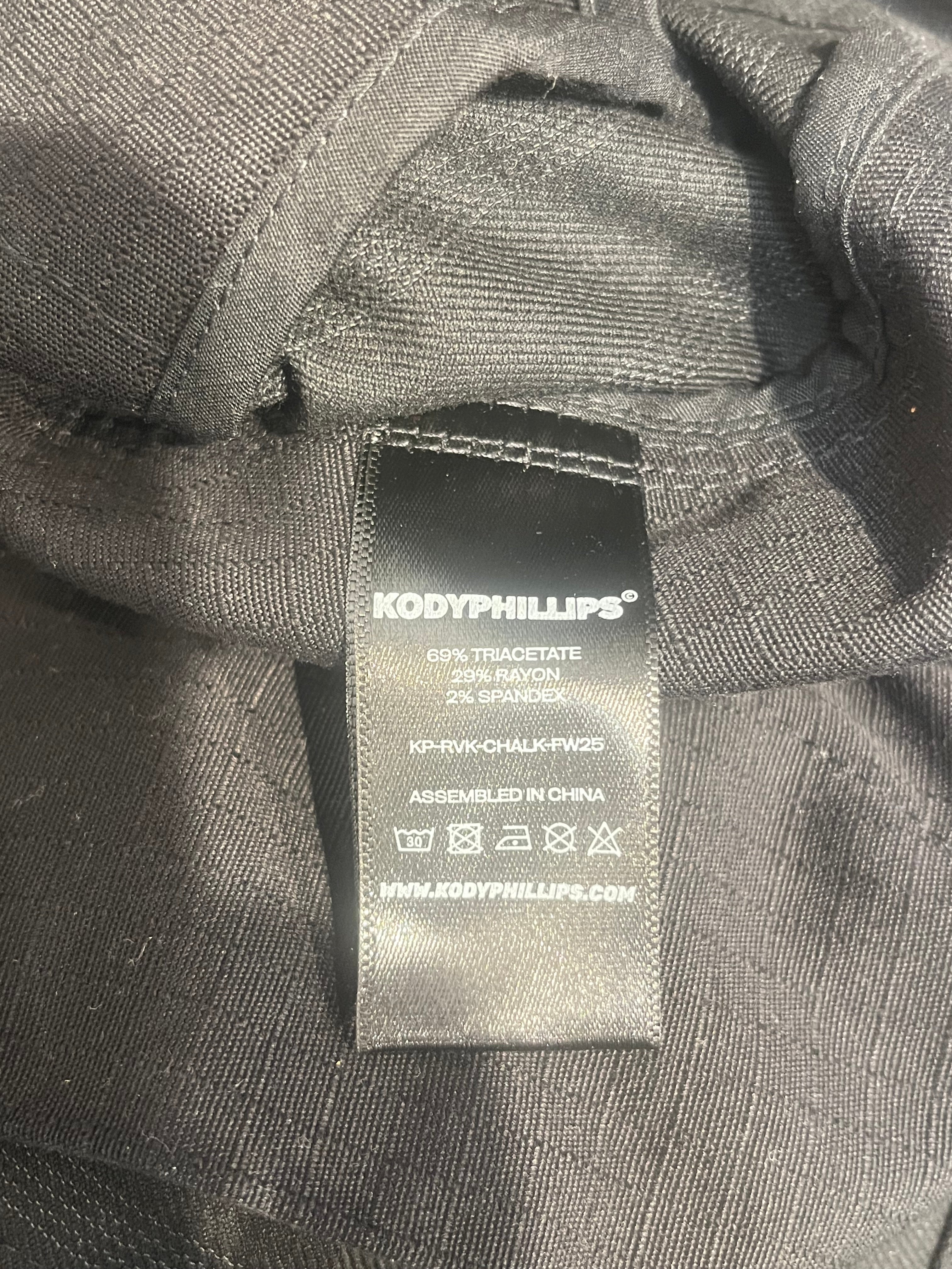 KODY PHILLIPS/Pants/34/Polyester/BLK/Stripe/multi pocket pinstripe zippers view 4
